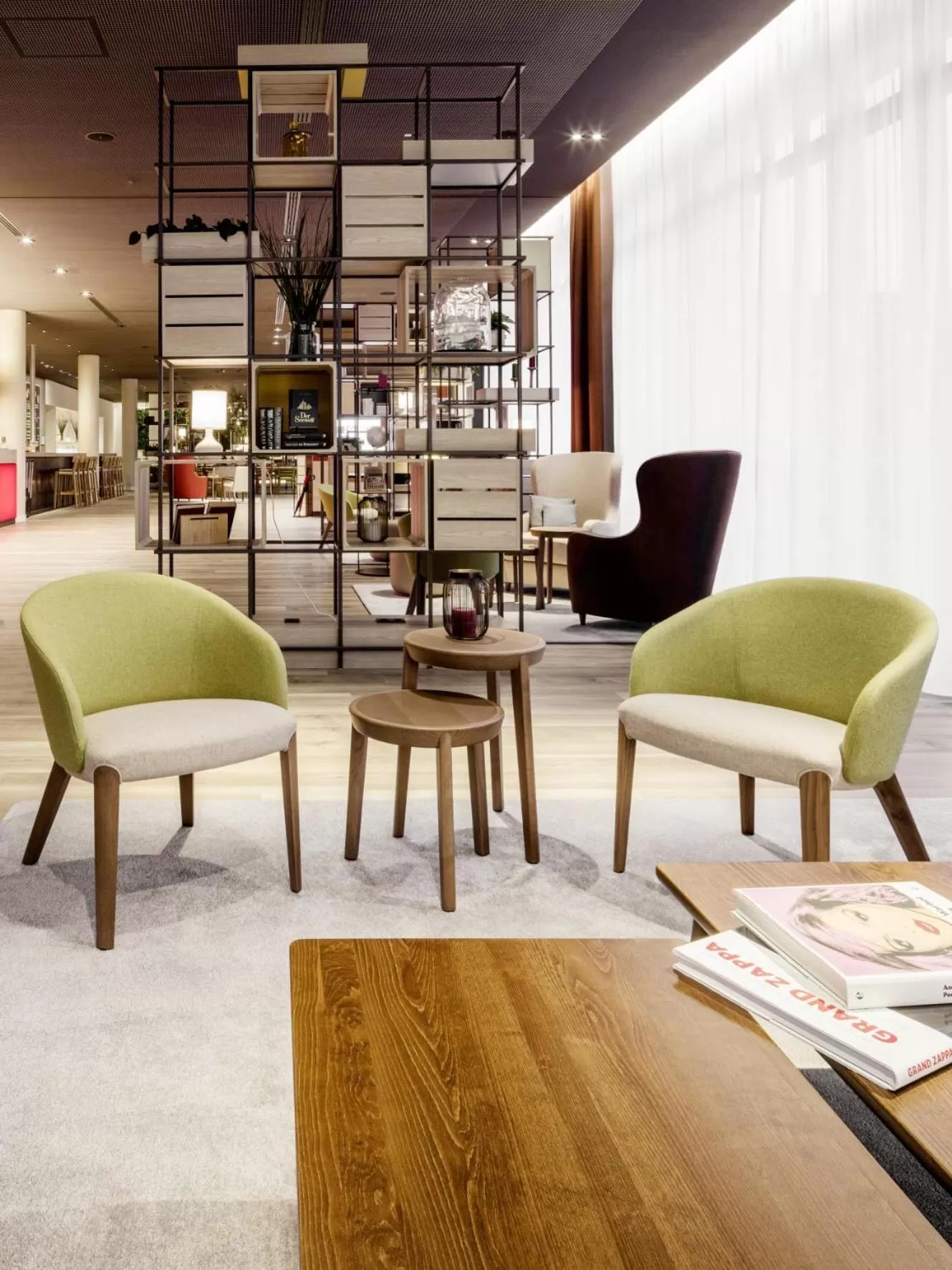 Seating area in IntercityHotel Budapest