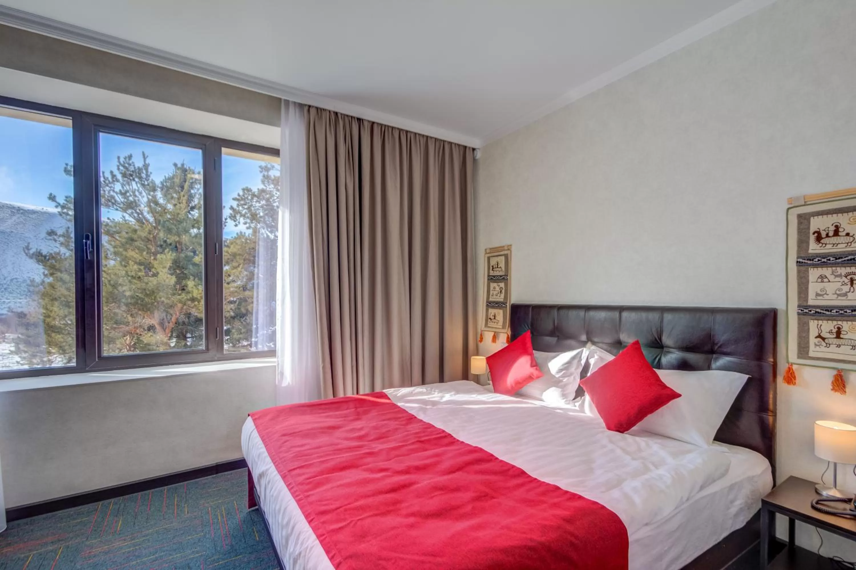 Bed in My hotel Karakol