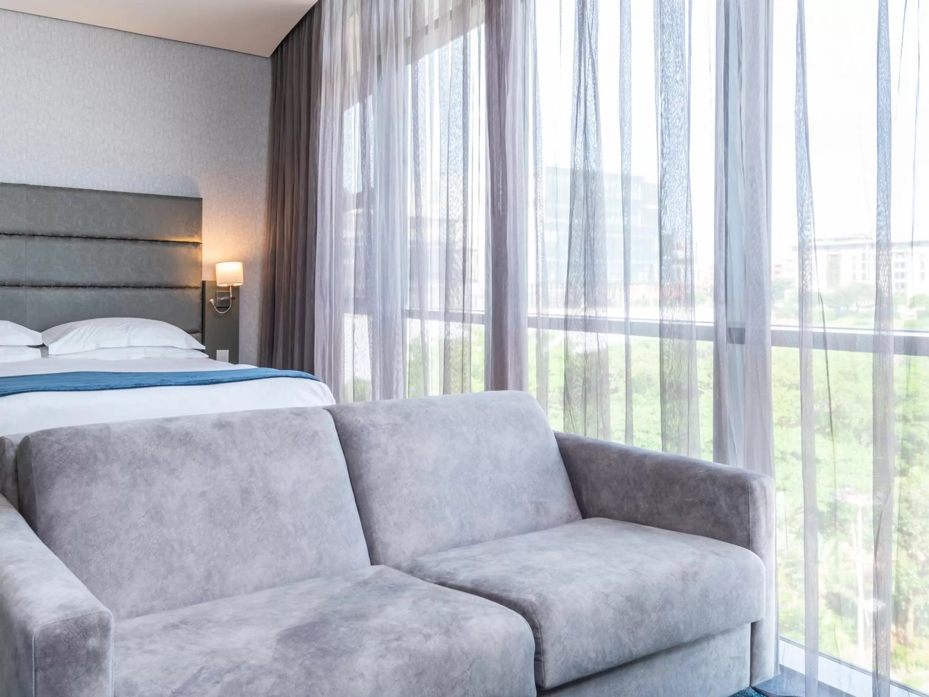 View (from property/room), Bed in aha Gateway Hotel Umhlanga