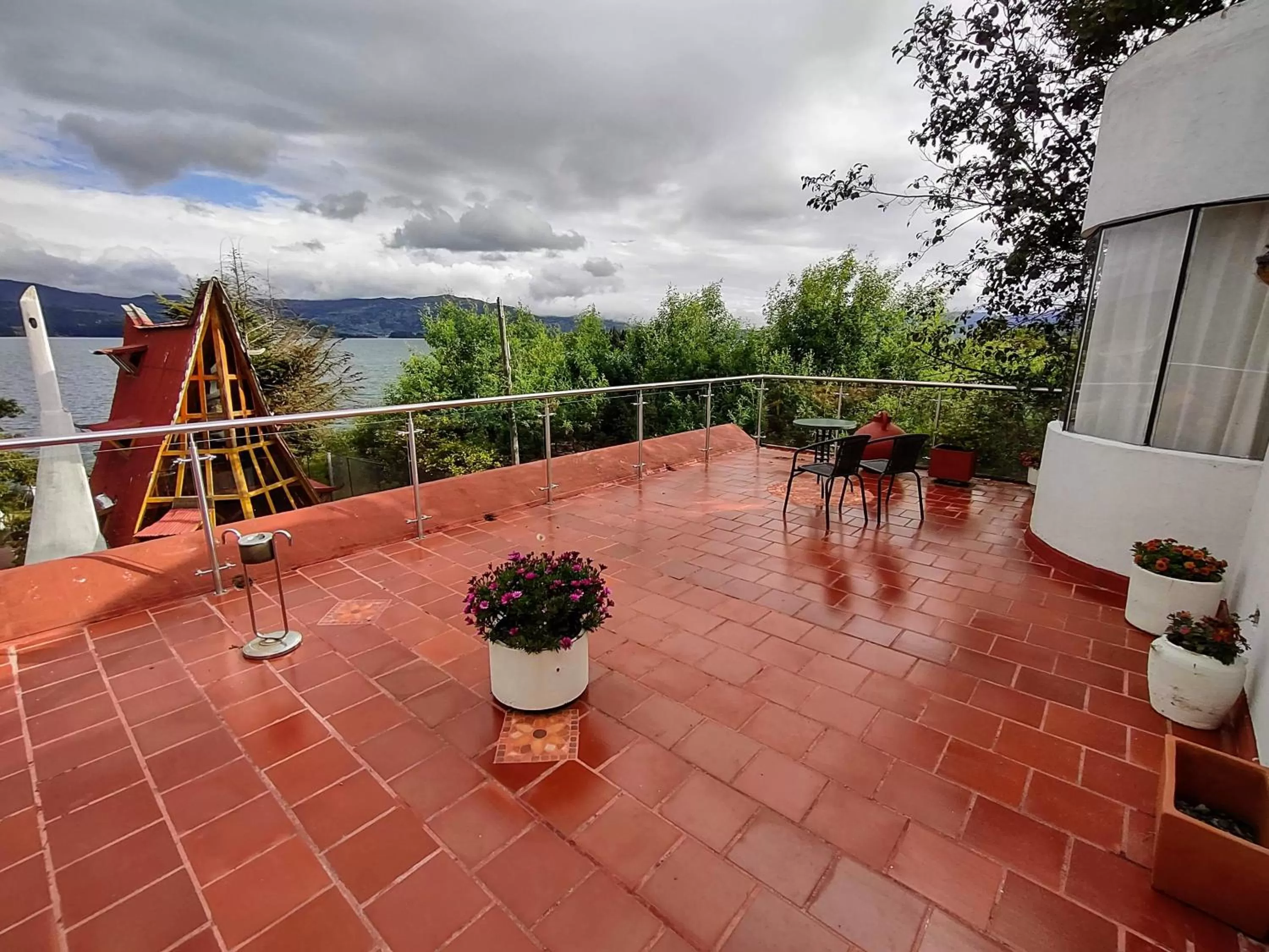 Balcony/Terrace in Refugio Génesis habitaciones Lago de Tota