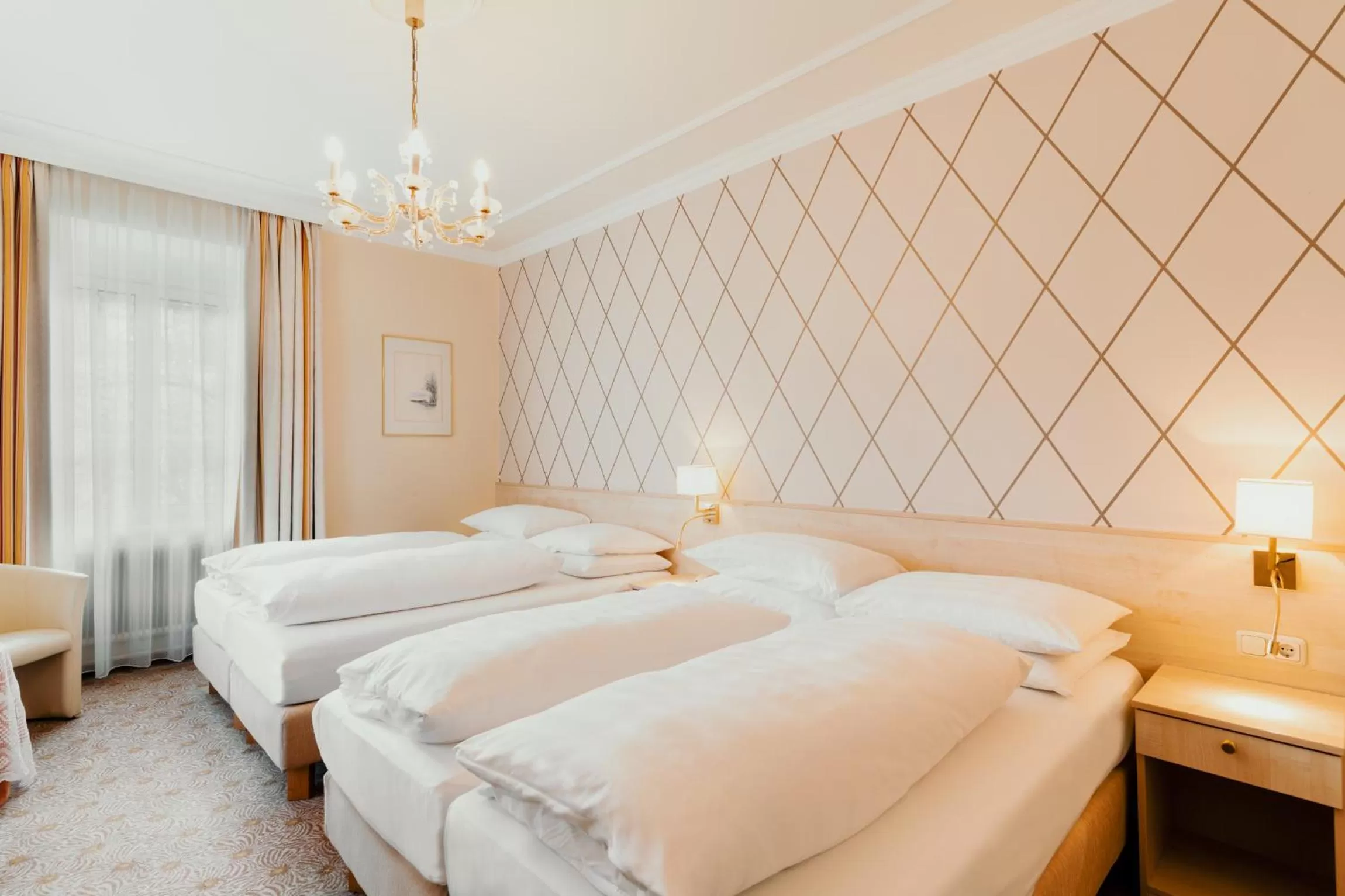 Bed in Hotel Scherer