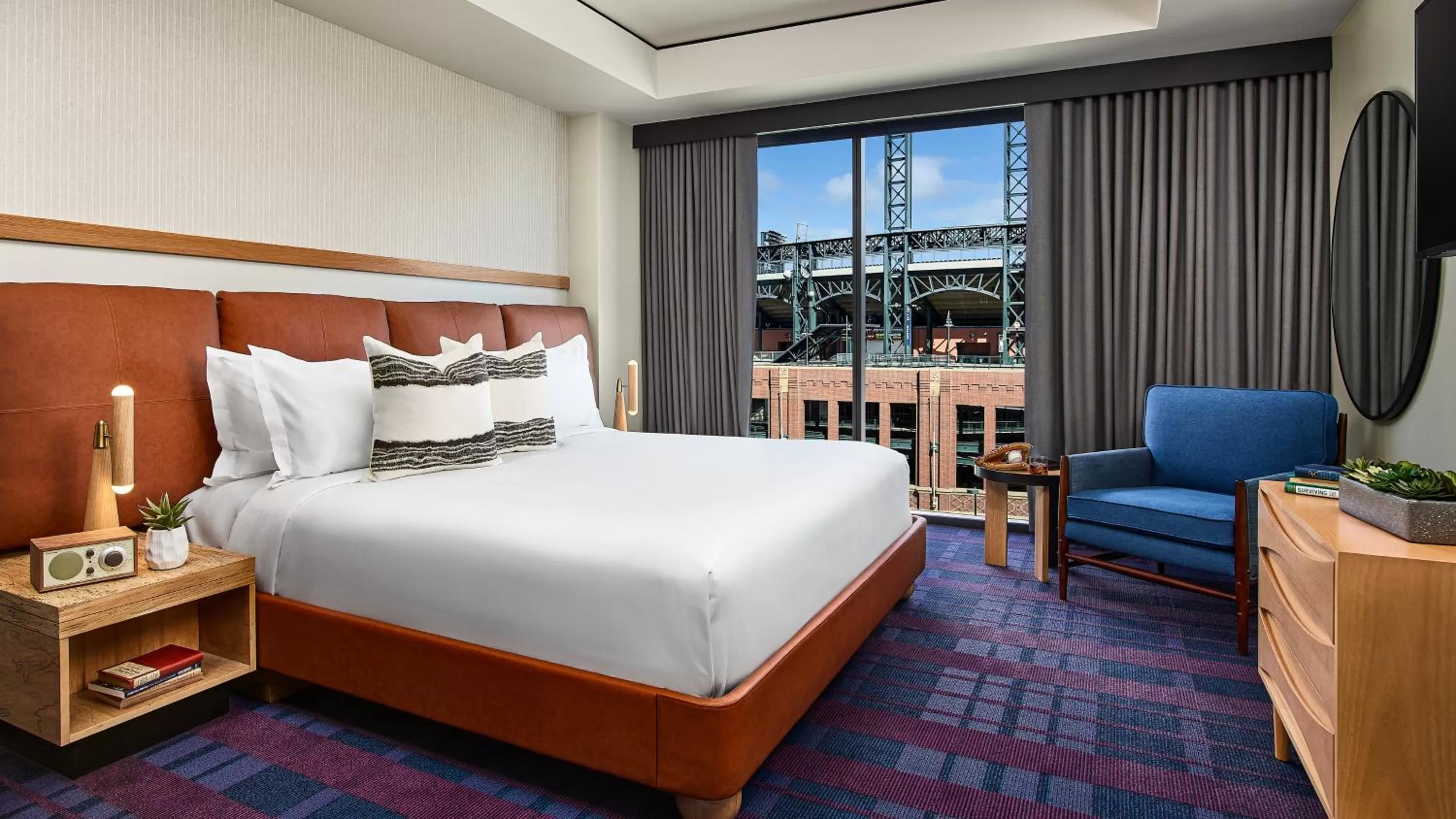 Bed in The Rally Hotel at McGregor Square