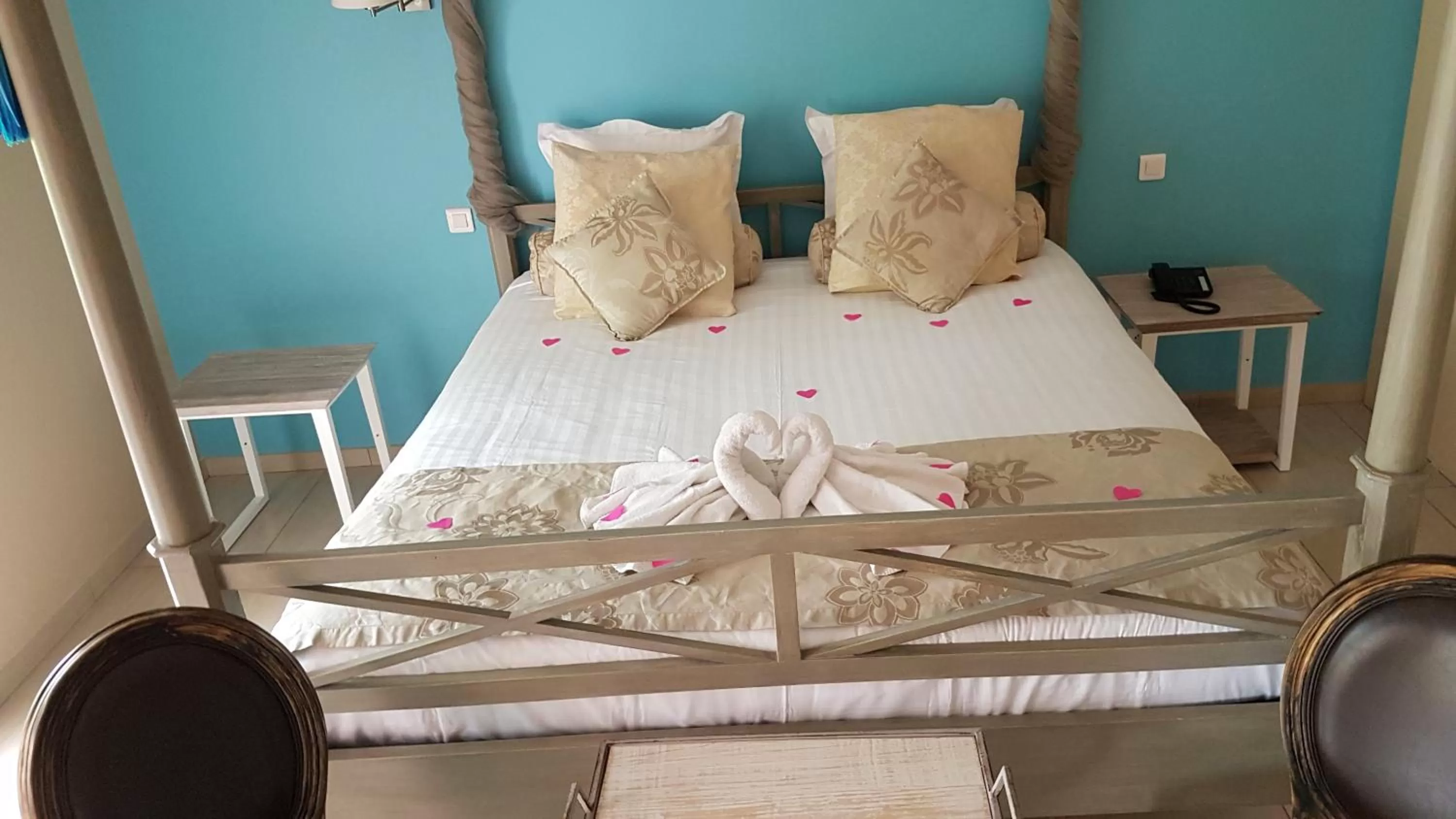 Bed in Le Mas du Lingousto