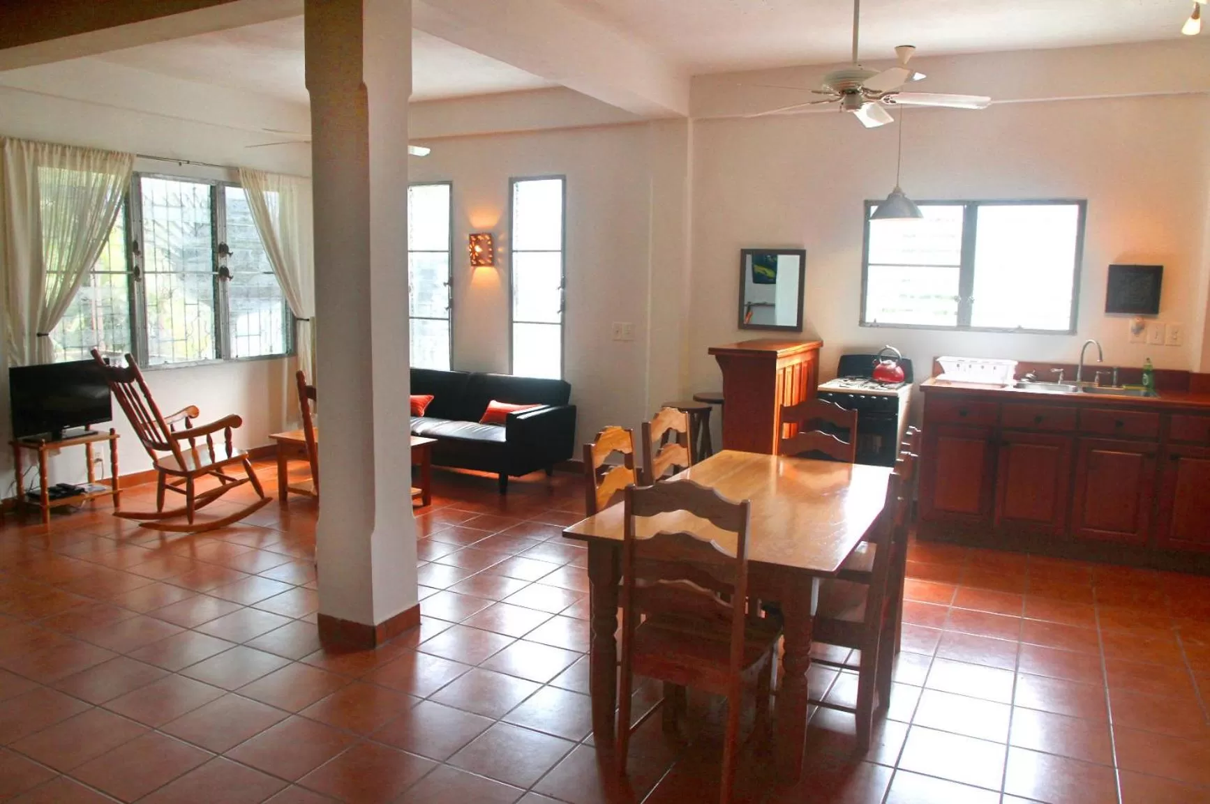 Living room in BlueBelize B&B