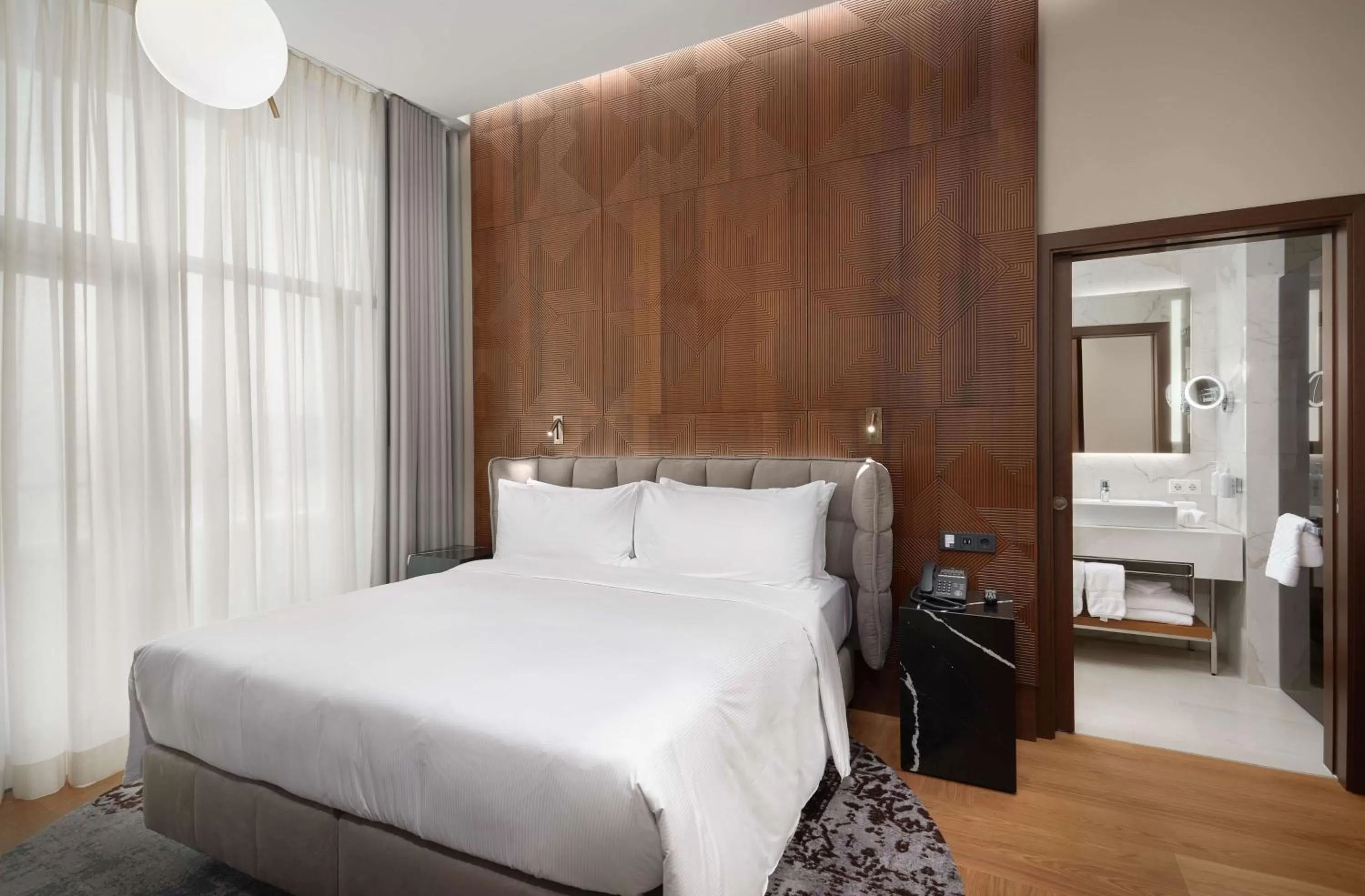 Bathroom, Bed in Iceland Parliament Hotel, Curio Collection By Hilton