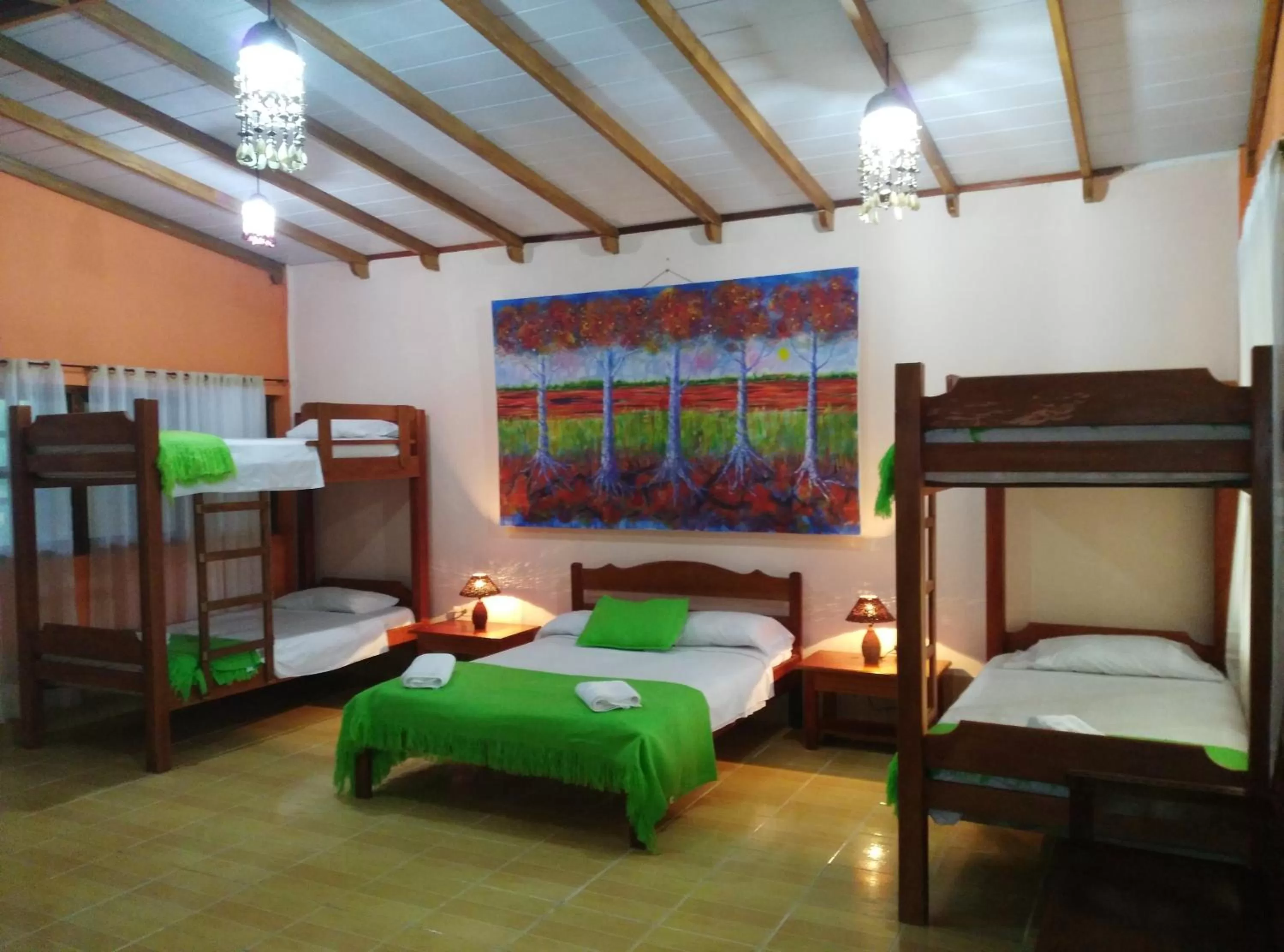 Photo of the whole room, Bed in Cabañas Yakuruna