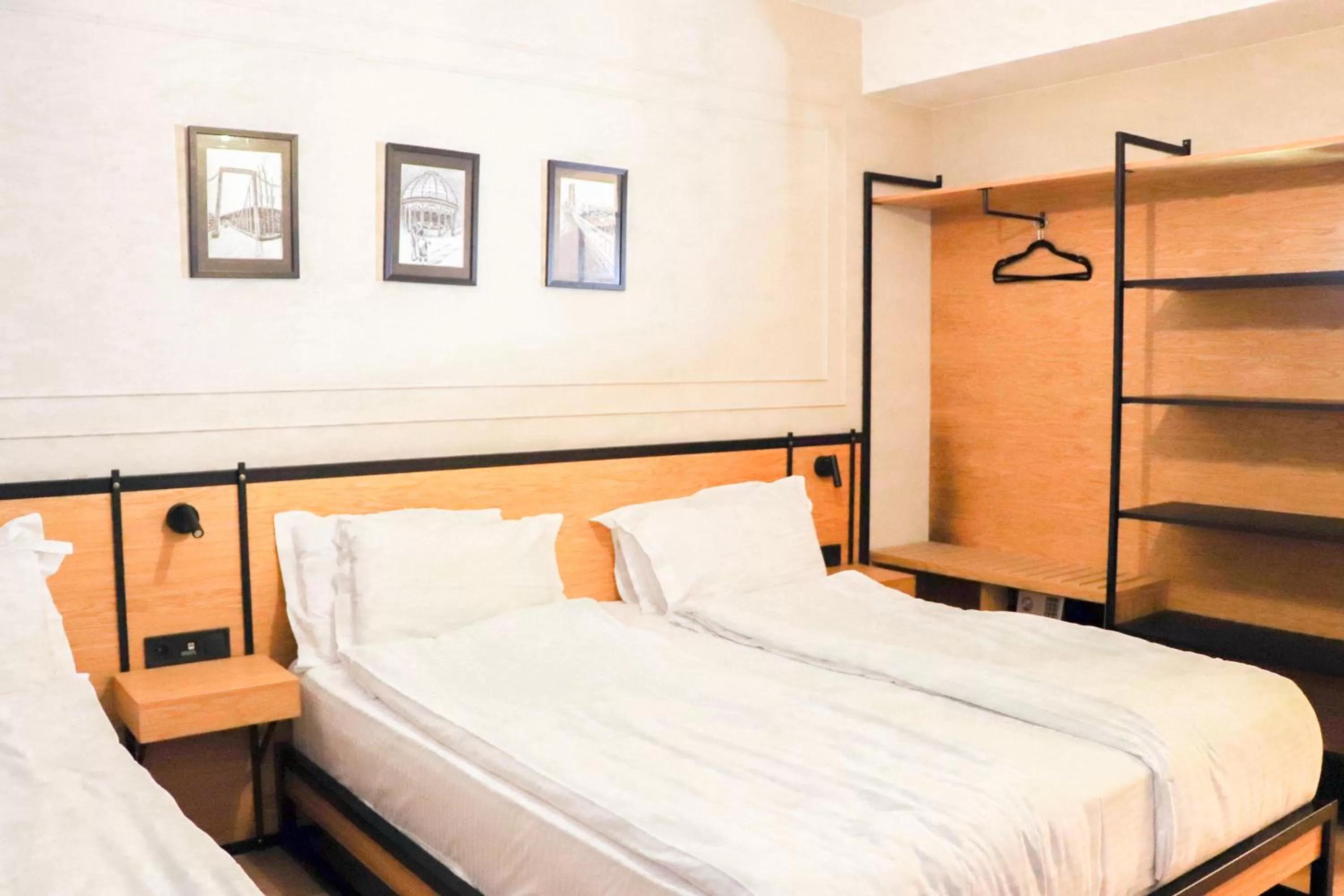 Bed in Borjomi Bridge Hotel