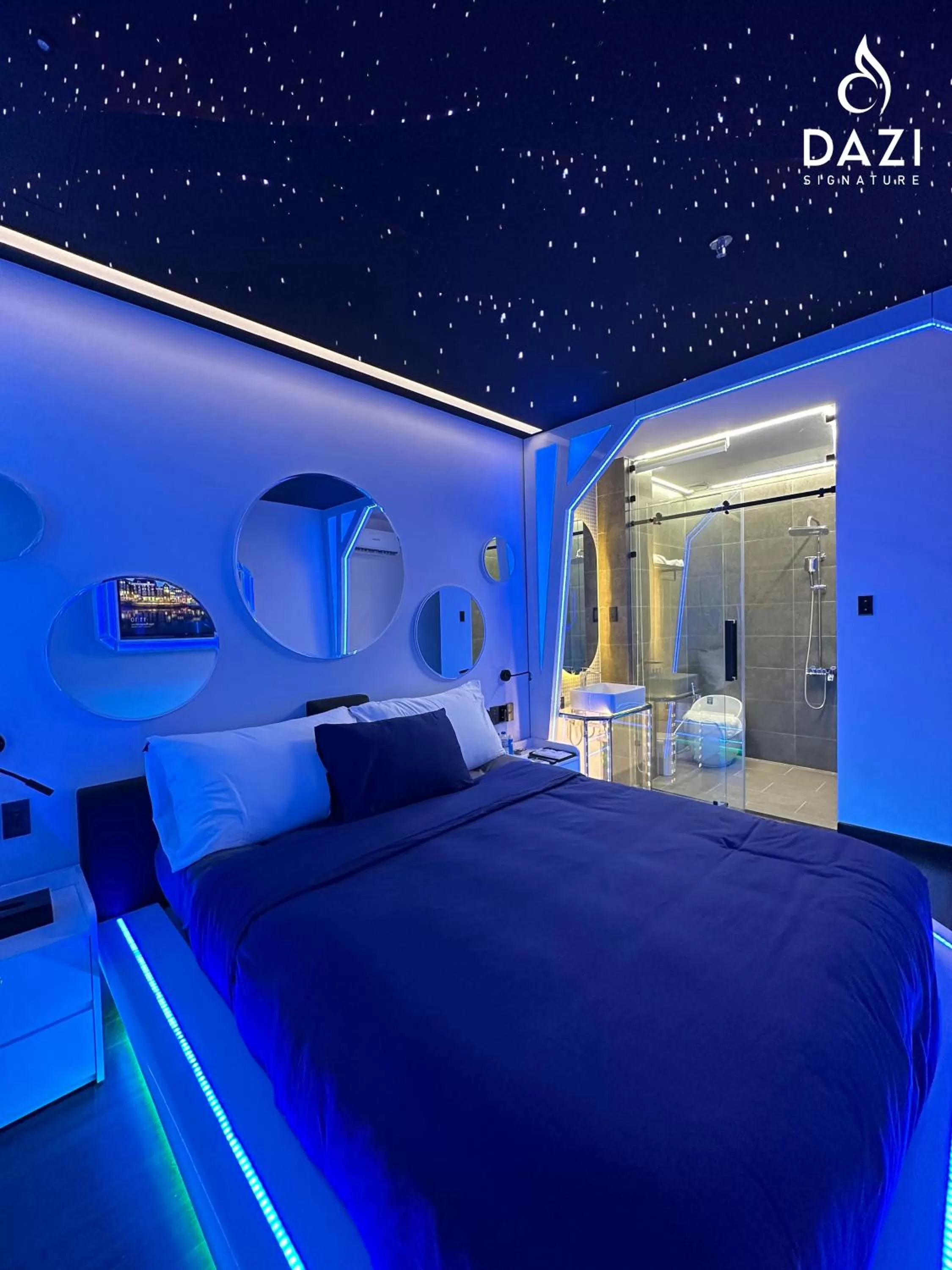 Photo of the whole room, Bed in Dazi Signature