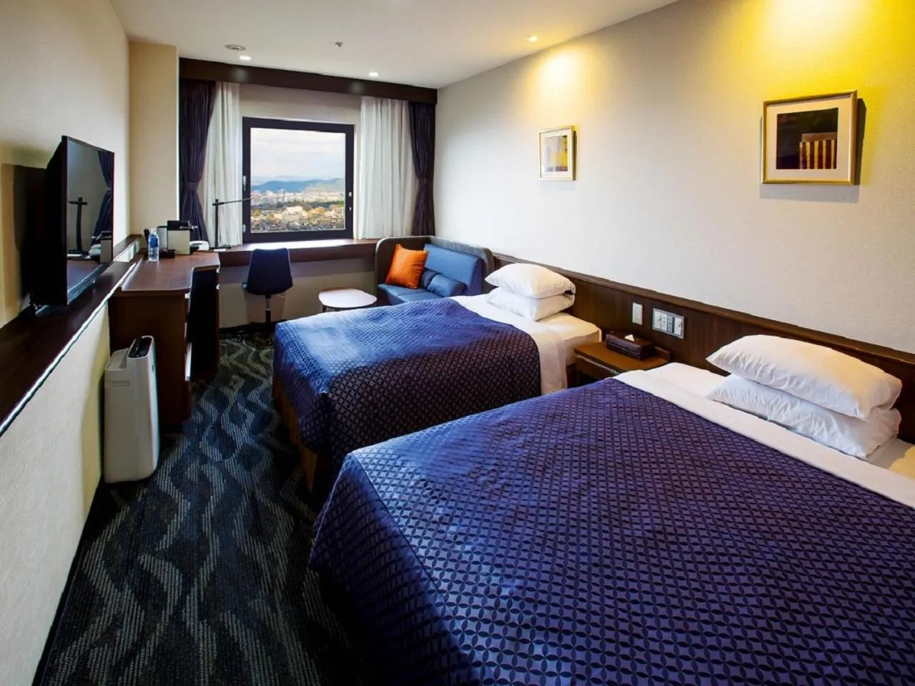 City view, Bed in Okayama International Hotel