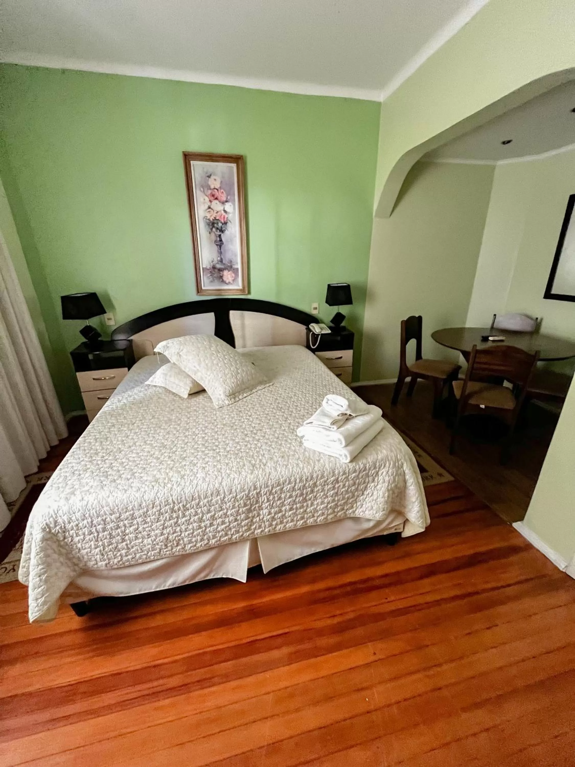 Bed in Hotel Uruguay Brasil