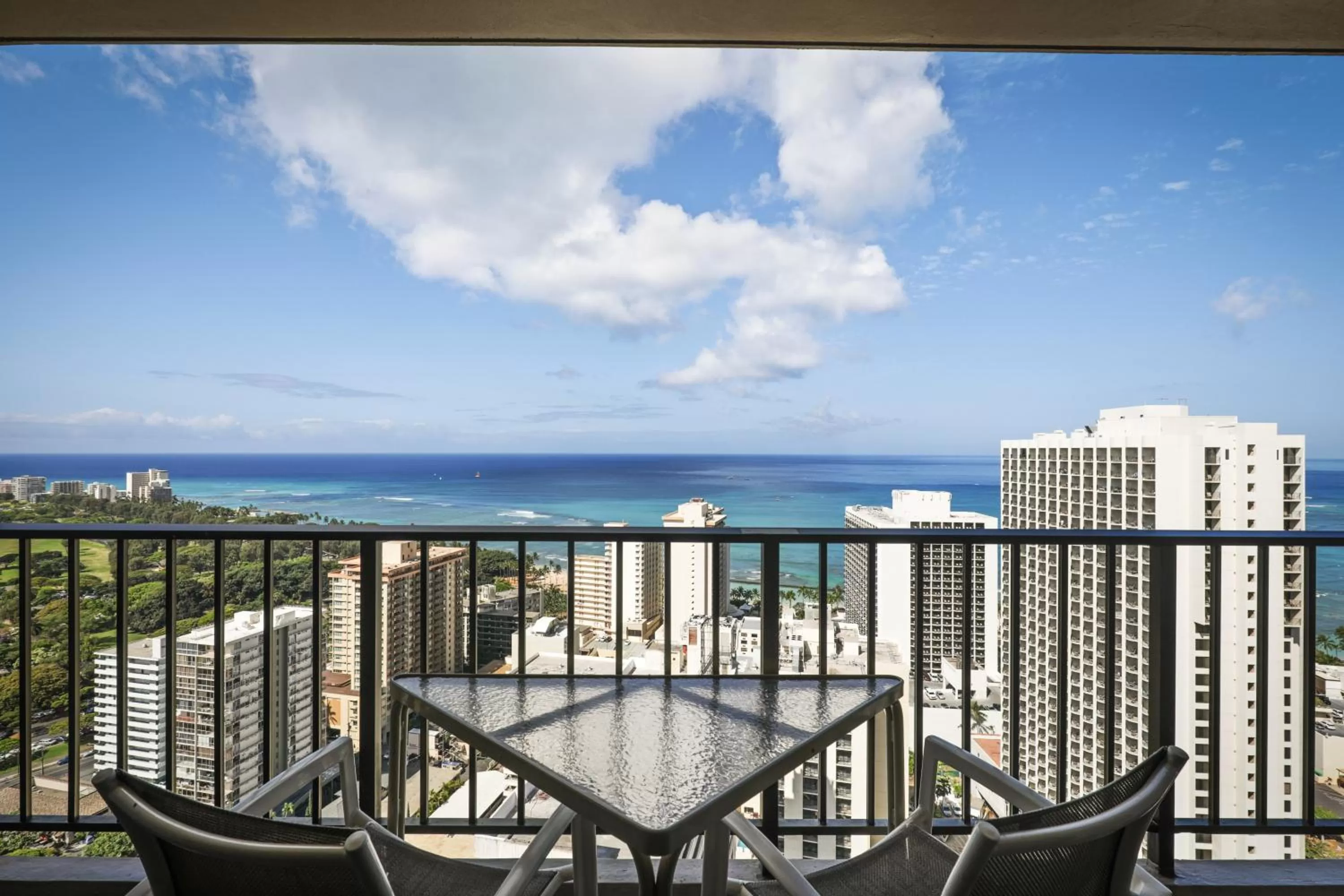 Patio in Aston Waikiki Sunset