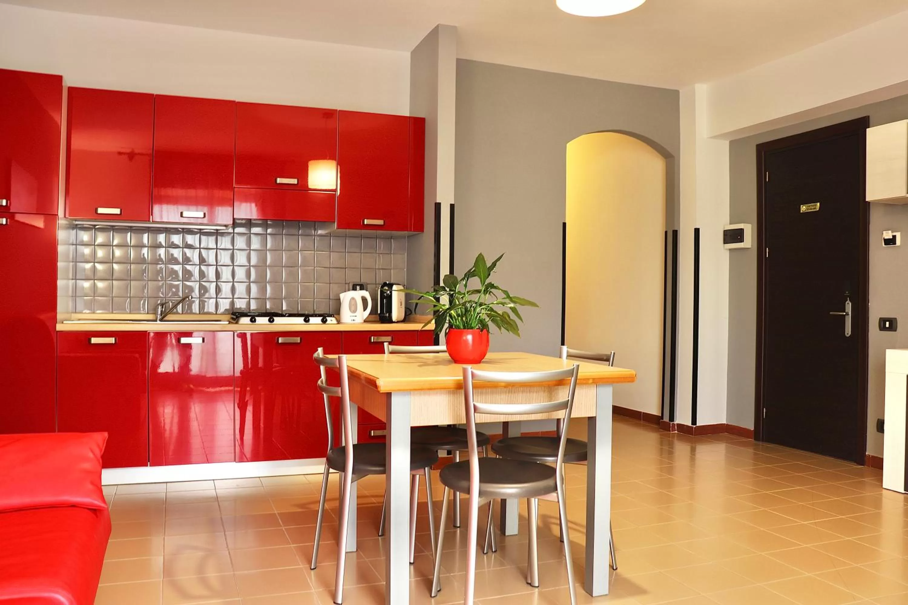 Kitchen or kitchenette in Aparthotel Isabella