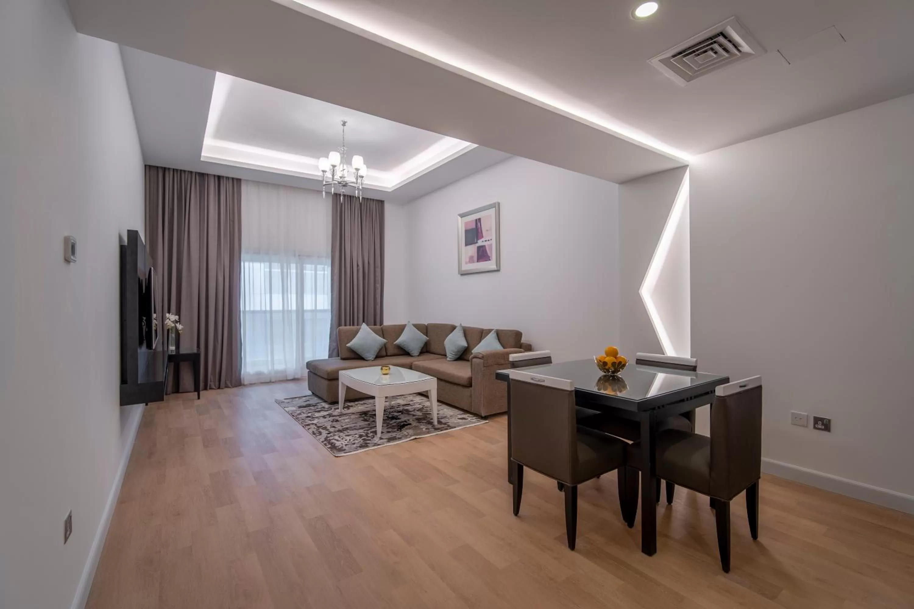 Living room in Rose Garden Hotel Apartments - Al Barsha, Near Metro Station