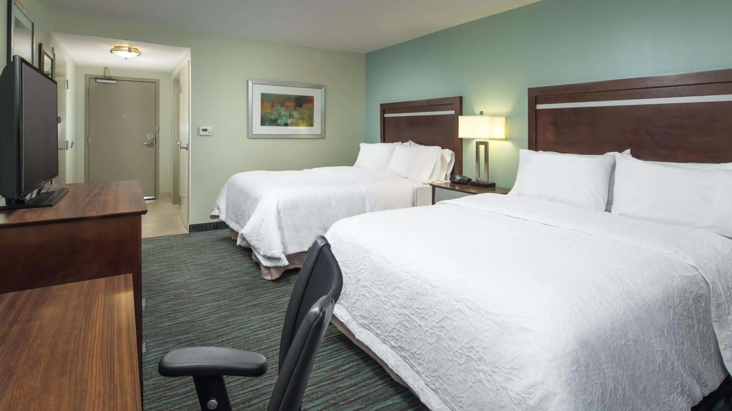 Queen Room with Two Queen Beds - Hearing Accessible - Non Smoking in Hampton Inn & Suites Schererville