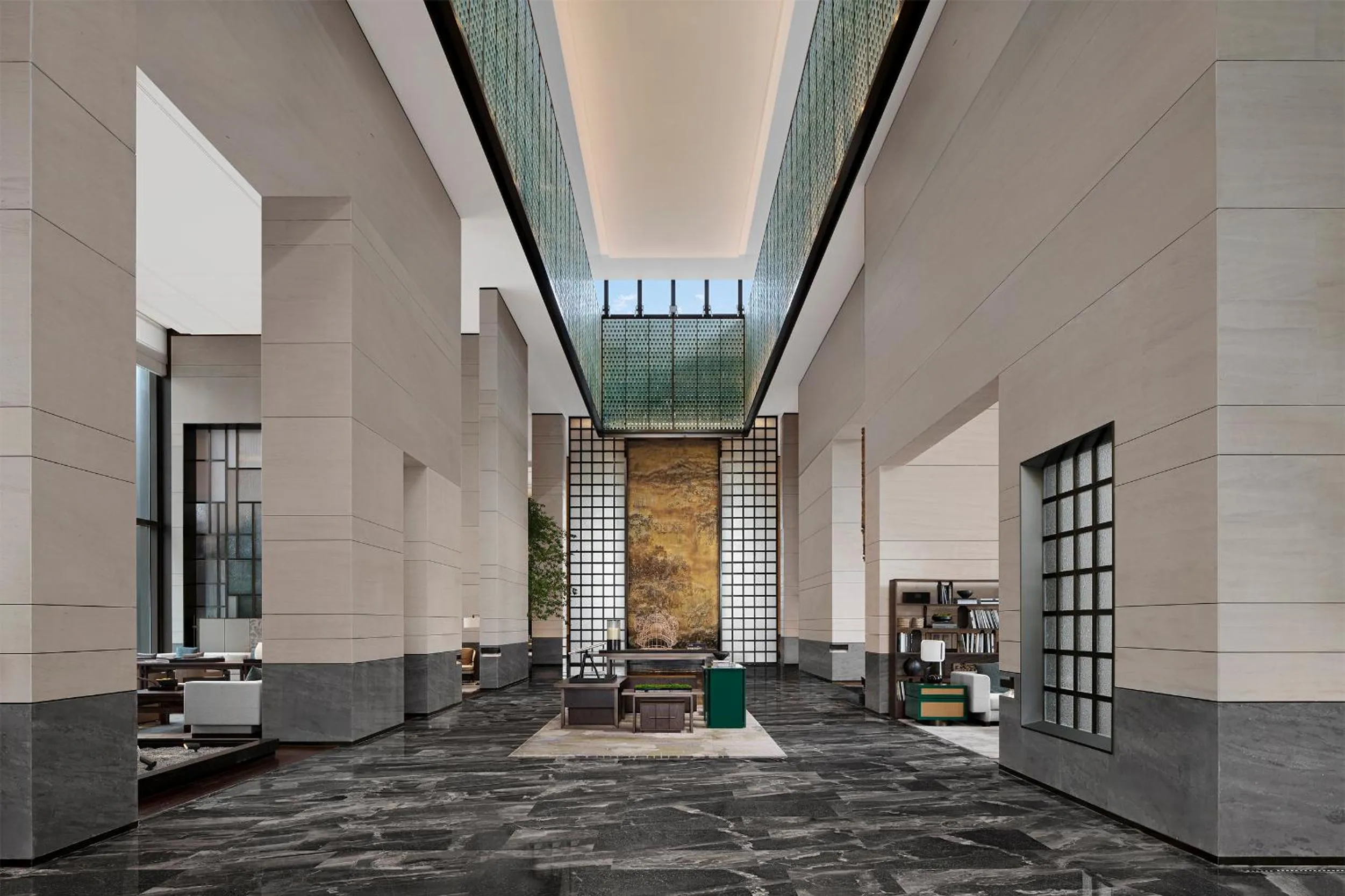 Lobby or reception in Guangzhou Marriott Hotel Baiyun