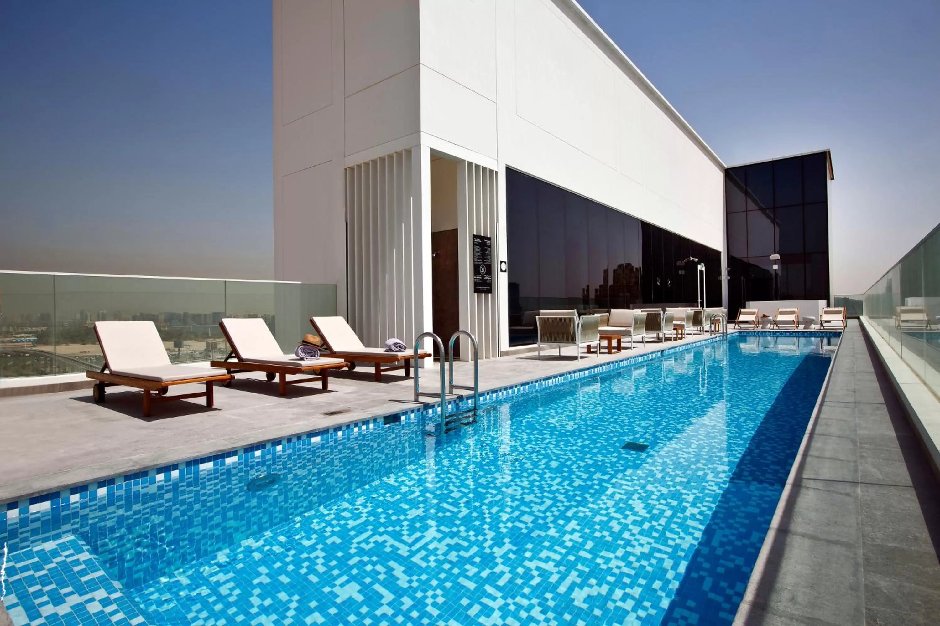 Swimming pool in FORM Hotel Al Jaddaf, Dubai, a Member of Design Hotels