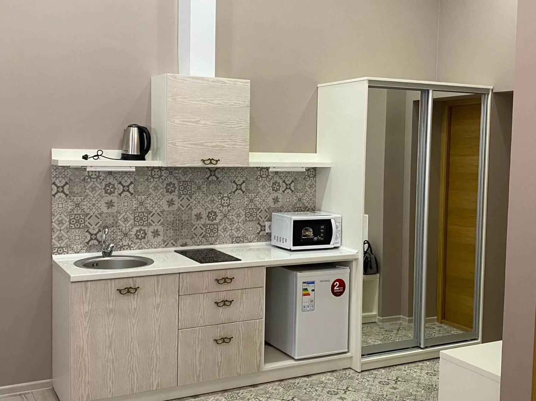 Kitchen or kitchenette in Heart Kyiv Apart-Hotel