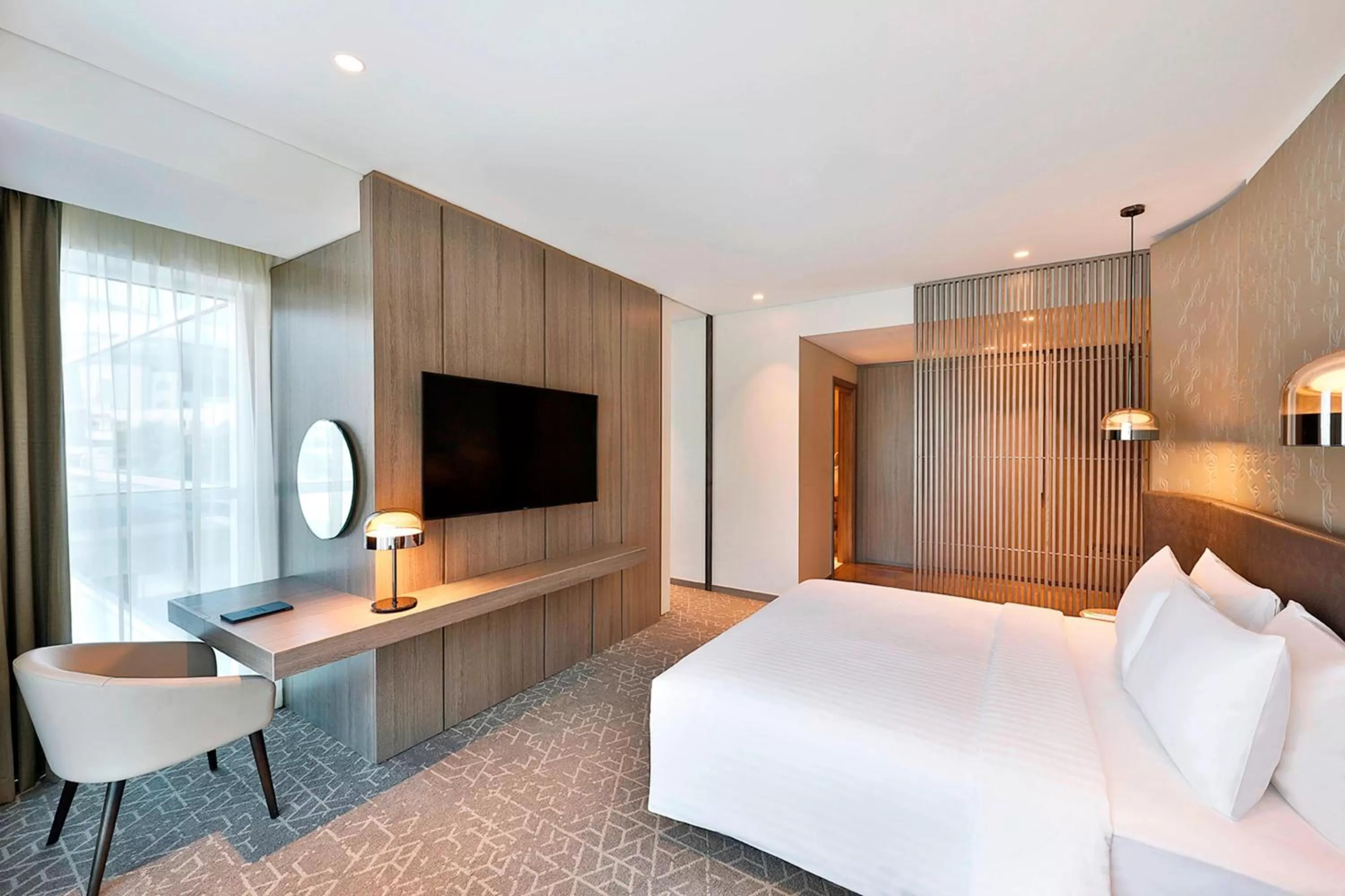 Bedroom, Bed in Courtyard by Marriott Dubai, Al Barsha