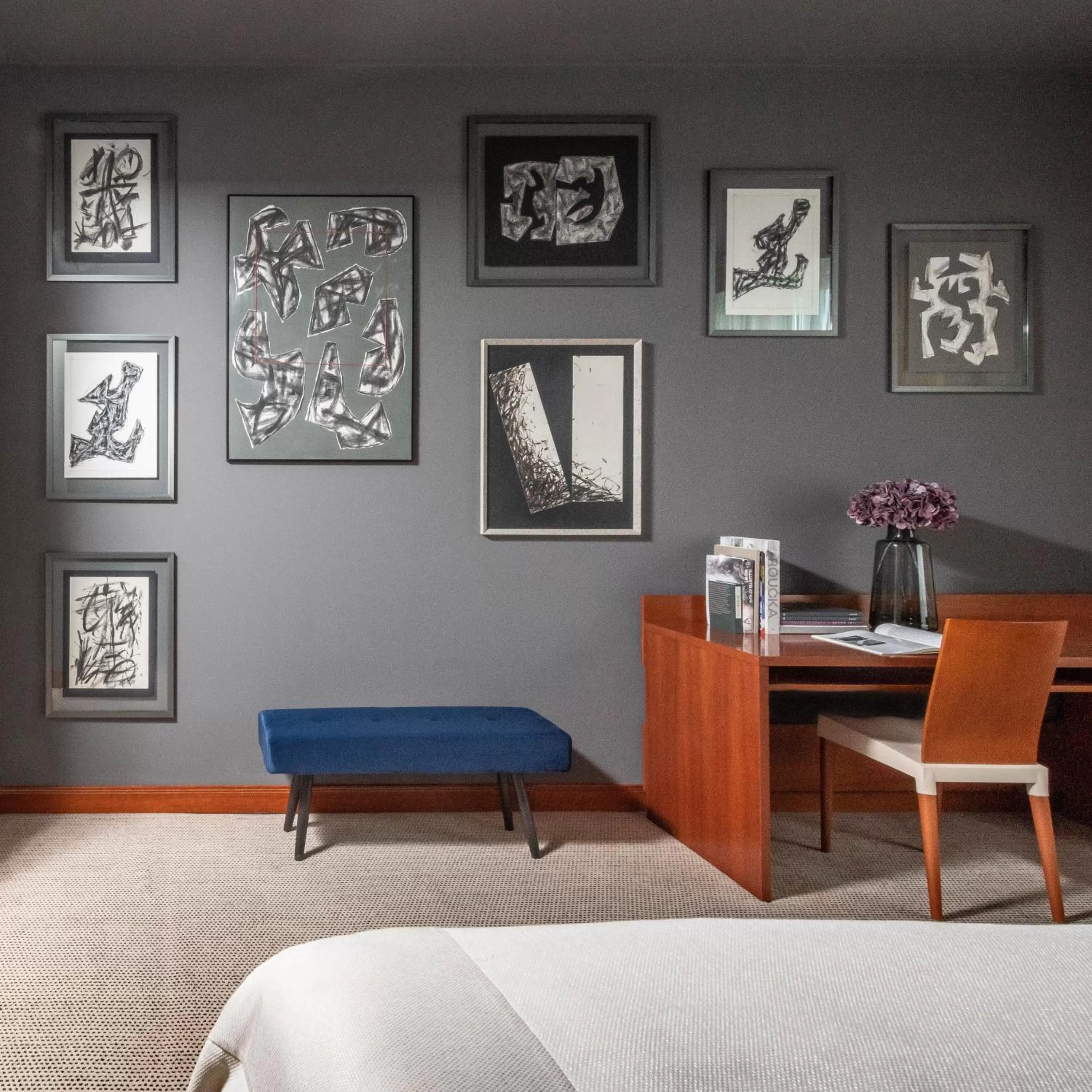 Decorative detail, Bed in Art Hotel Prague