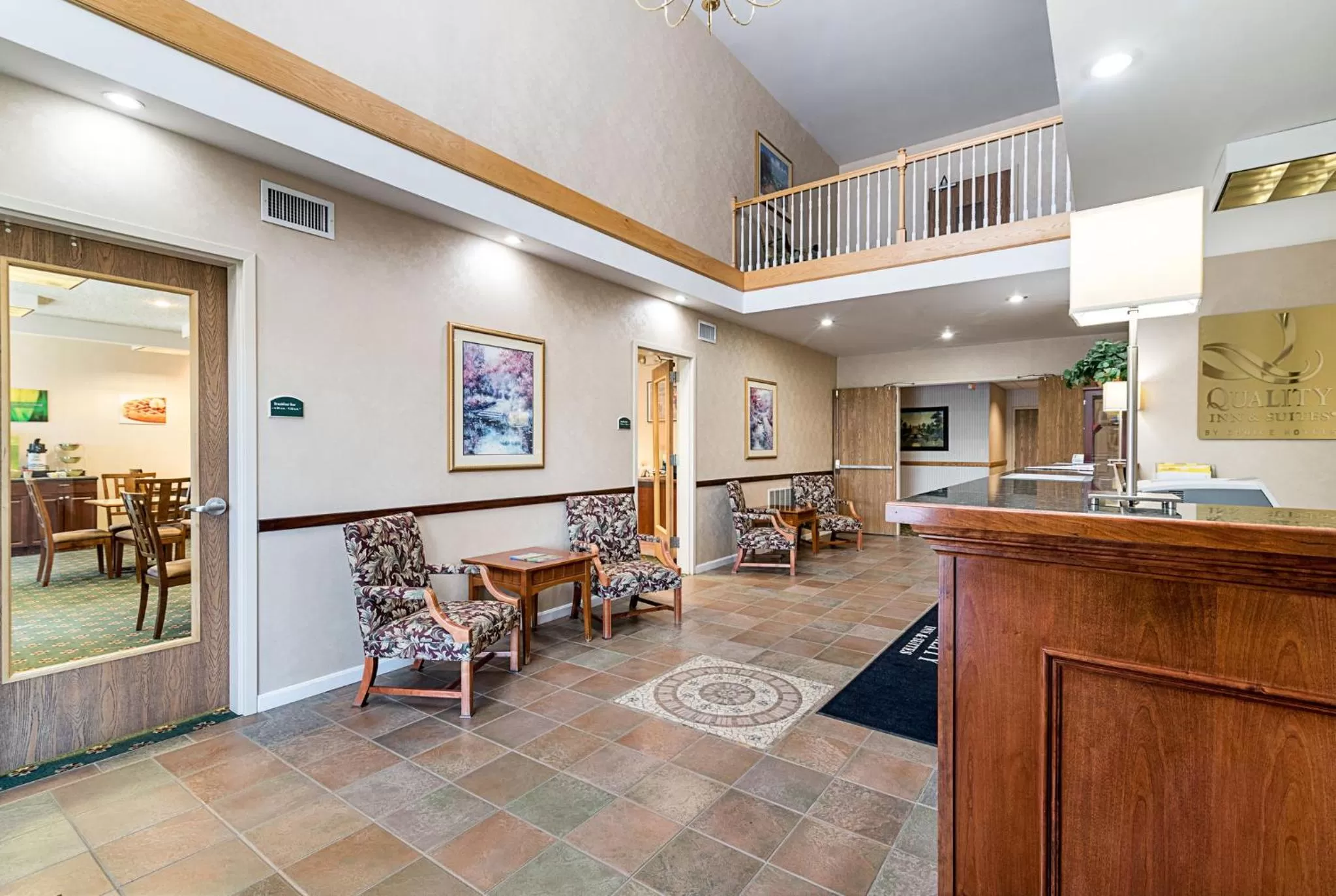 Lobby or reception in Quality Inn & Suites Schoharie near Howe Caverns