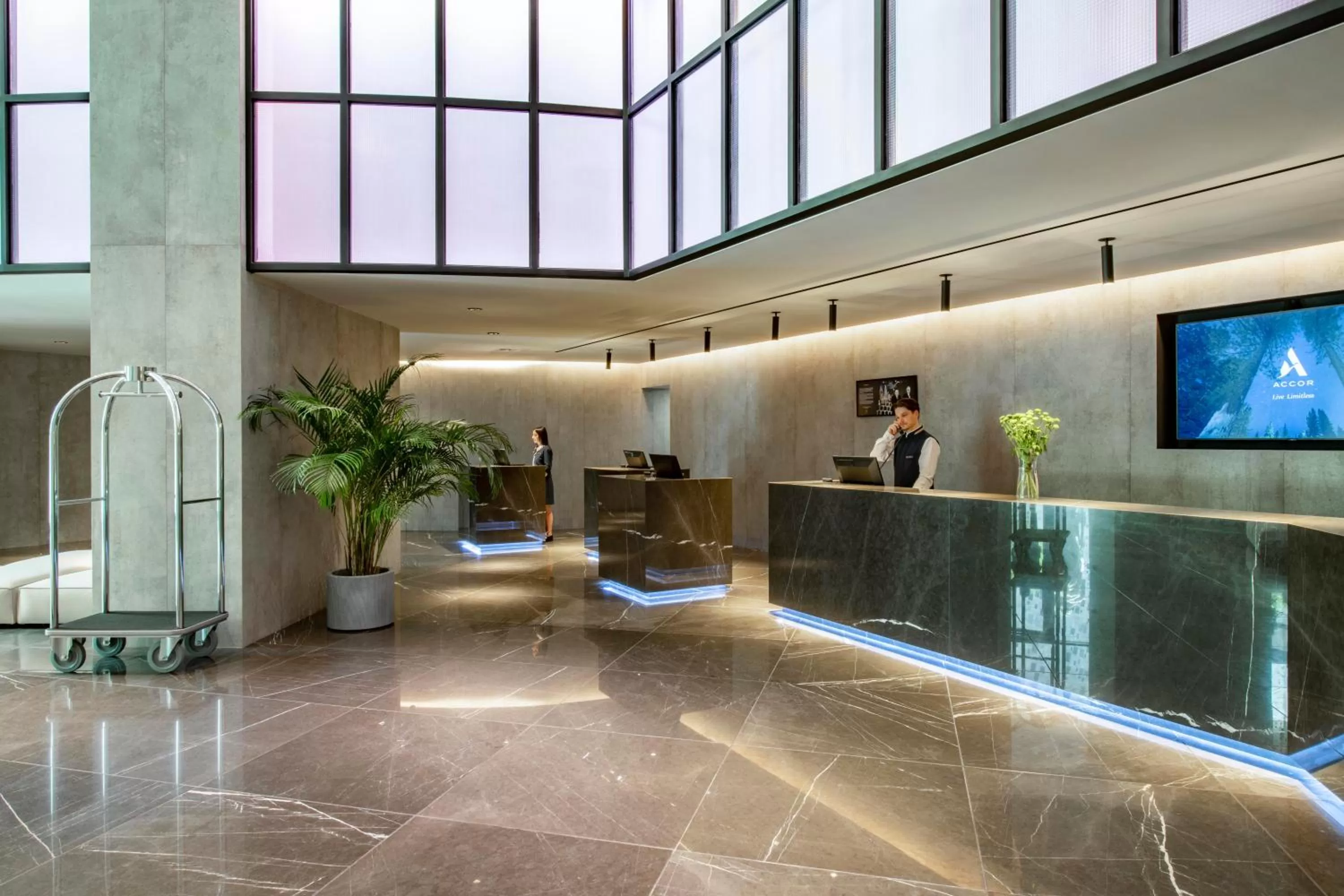 Lobby or reception in Pullman Tbilisi Axis Towers