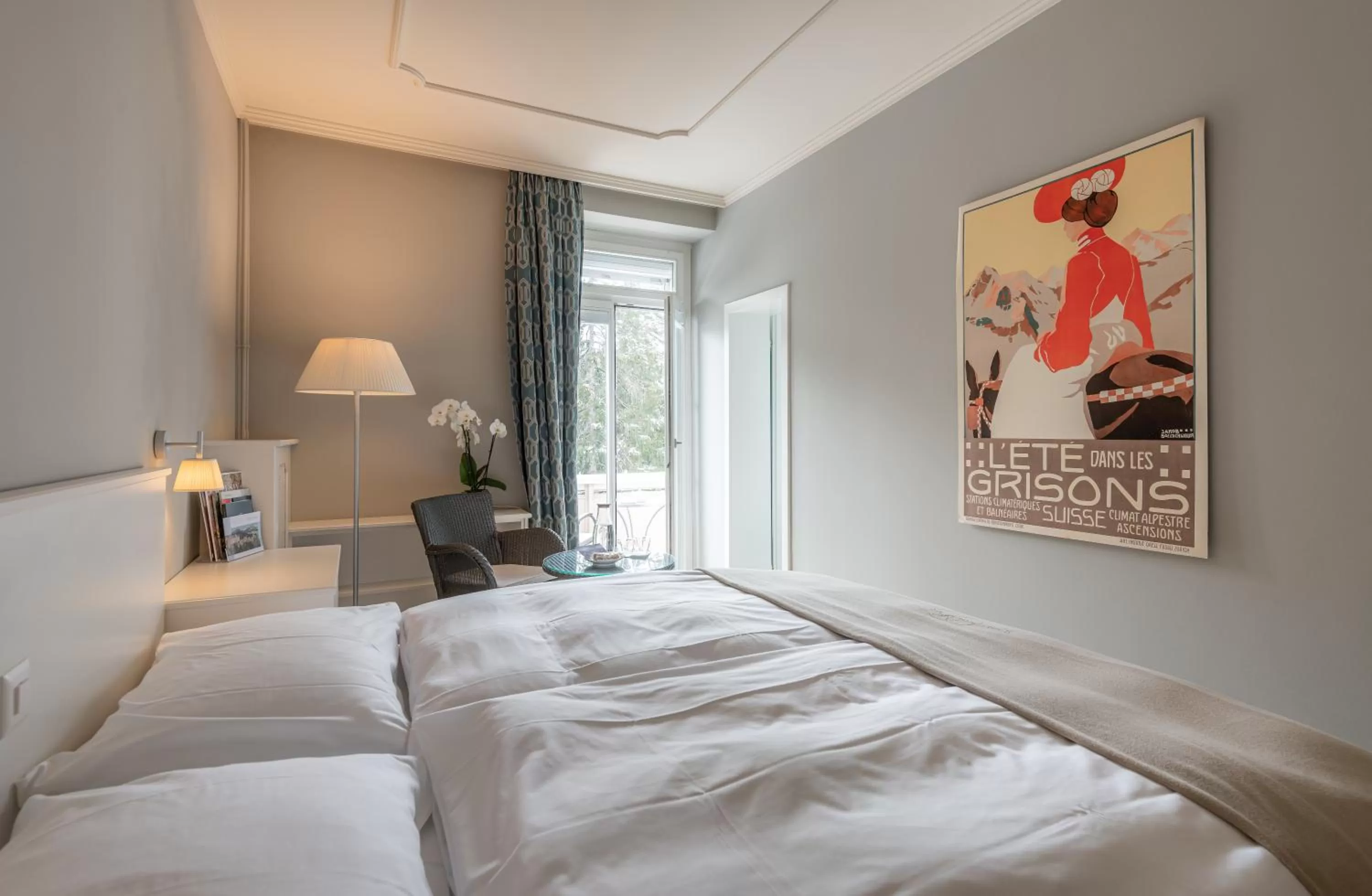 Photo of the whole room, Bed in Romantik Hotel Schweizerhof & Spa Flims