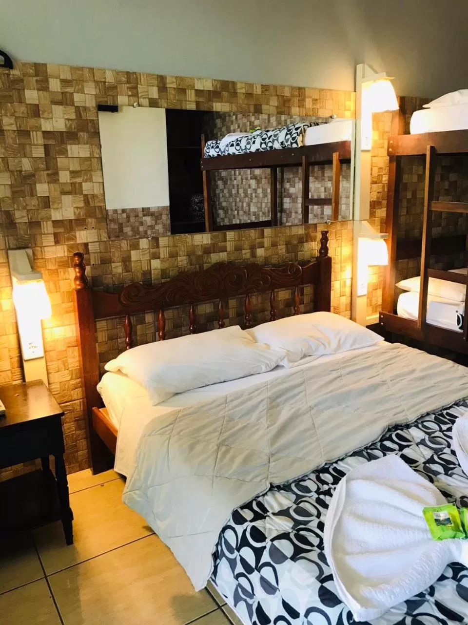 Bed in Pousada Campo Alegre