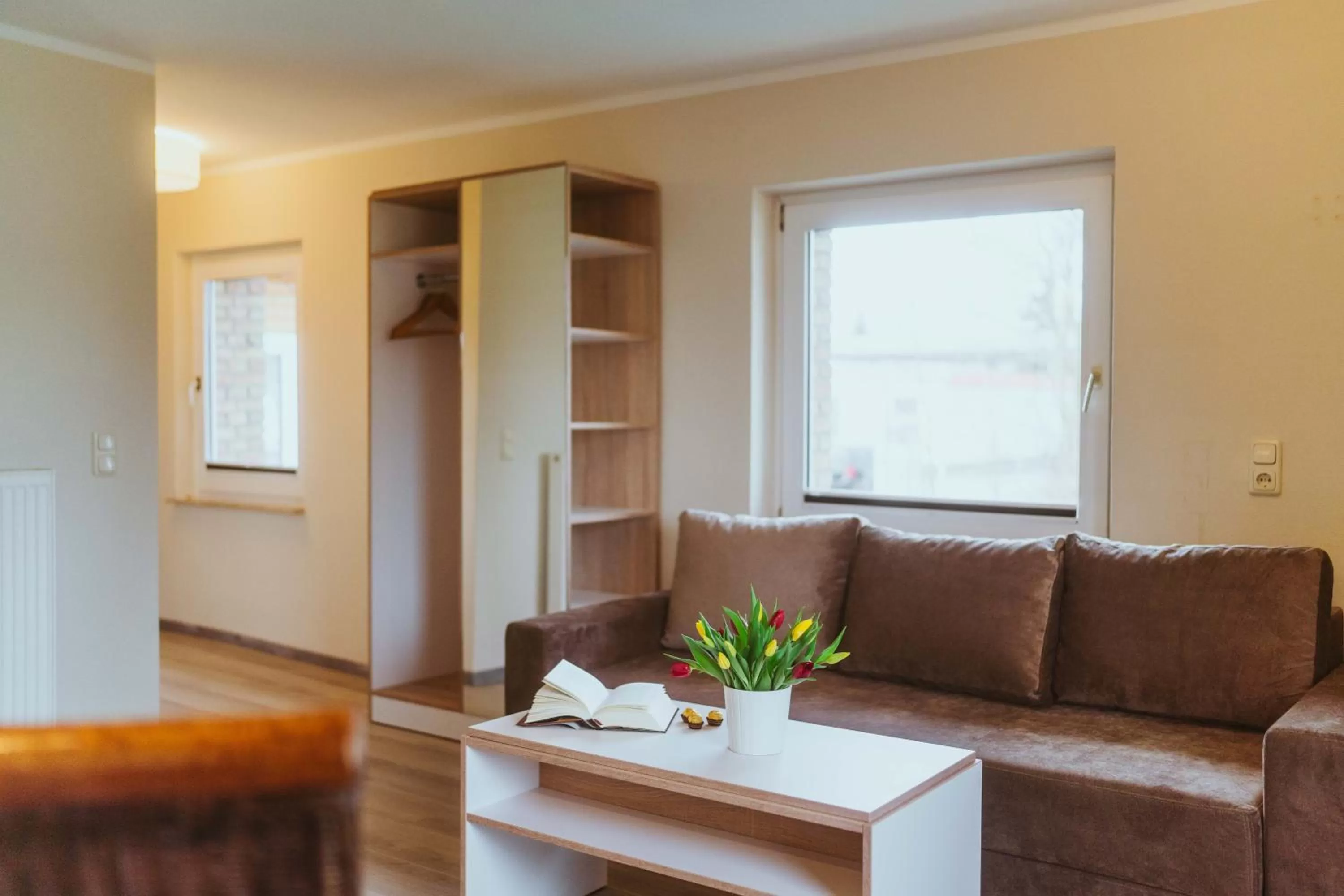 Living room in Aparthotel Stralsund Studios und Apartments