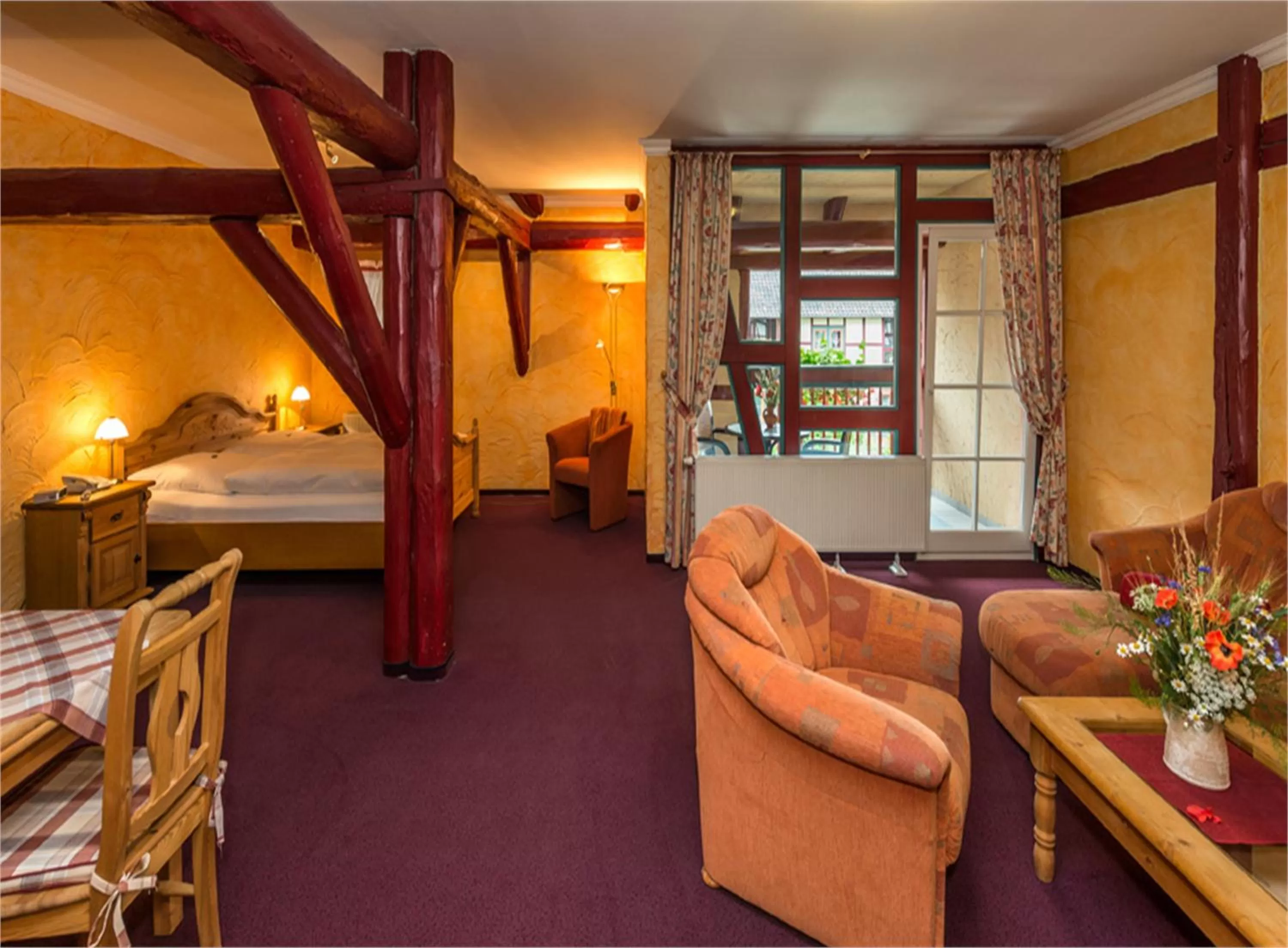 Living room, Bed in Hotel Gut Voigtlaender