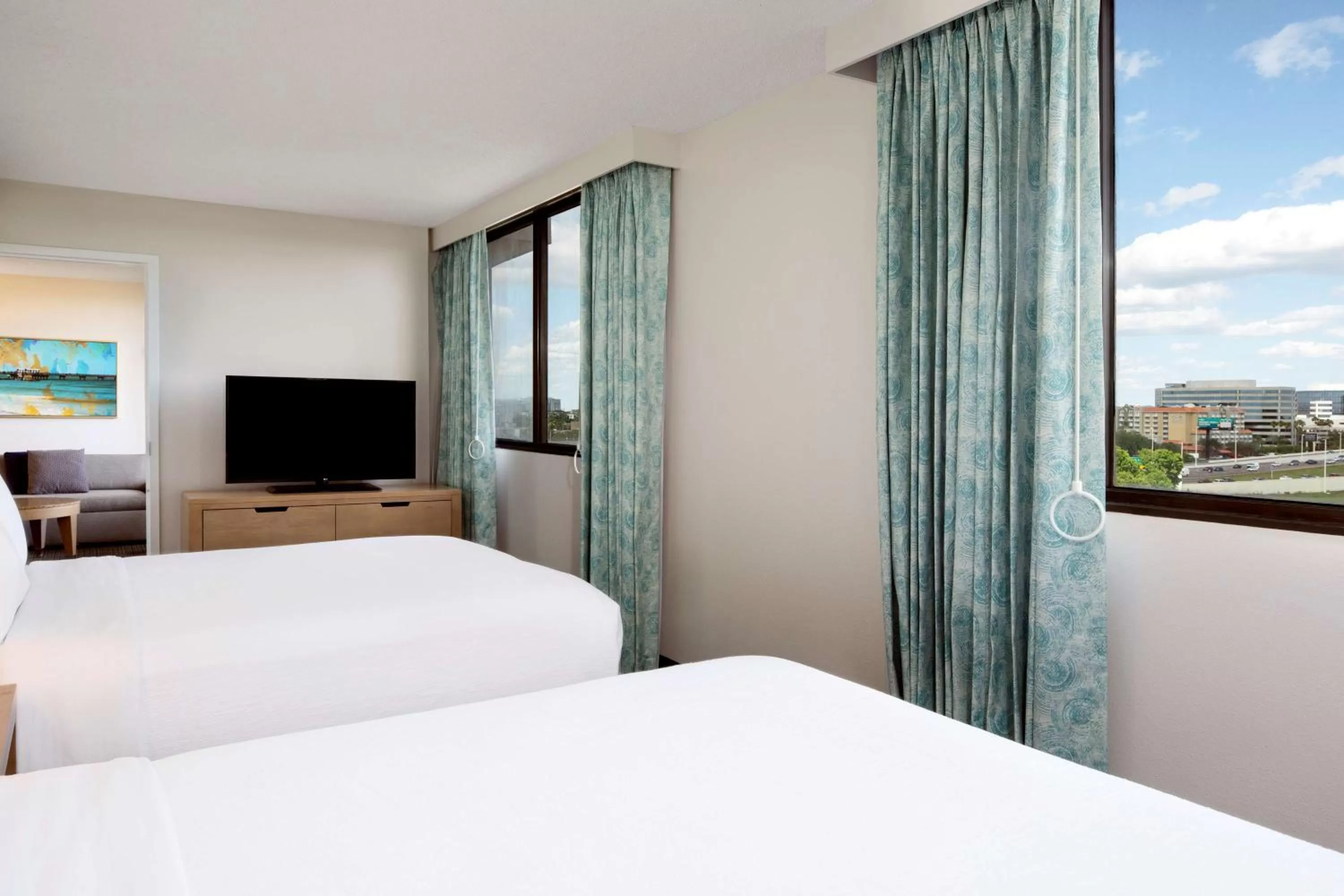 Bed in Embassy Suites by Hilton Tampa Airport Westshore