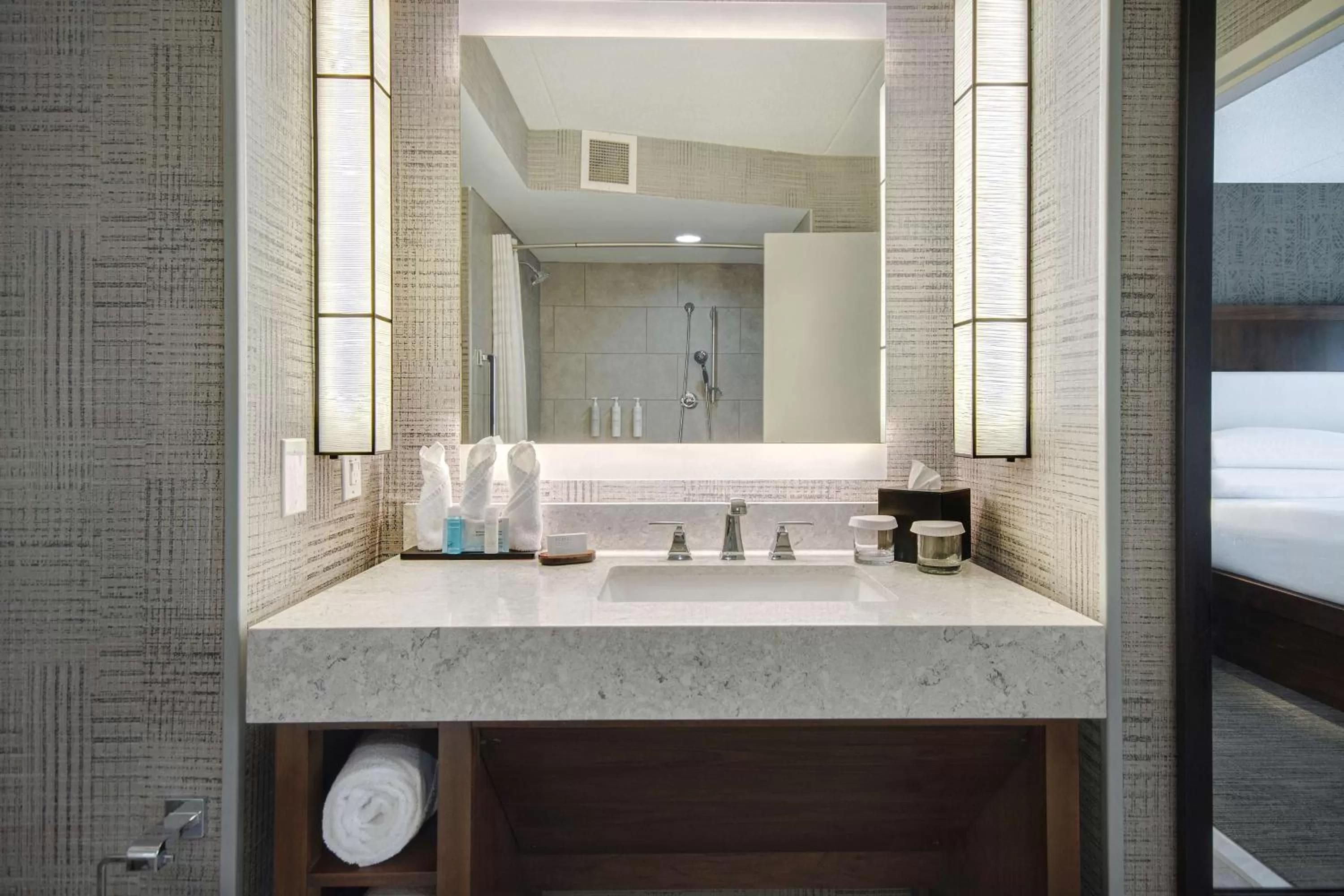 Bathroom in Embassy Suites by Hilton Detroit Metro Airport