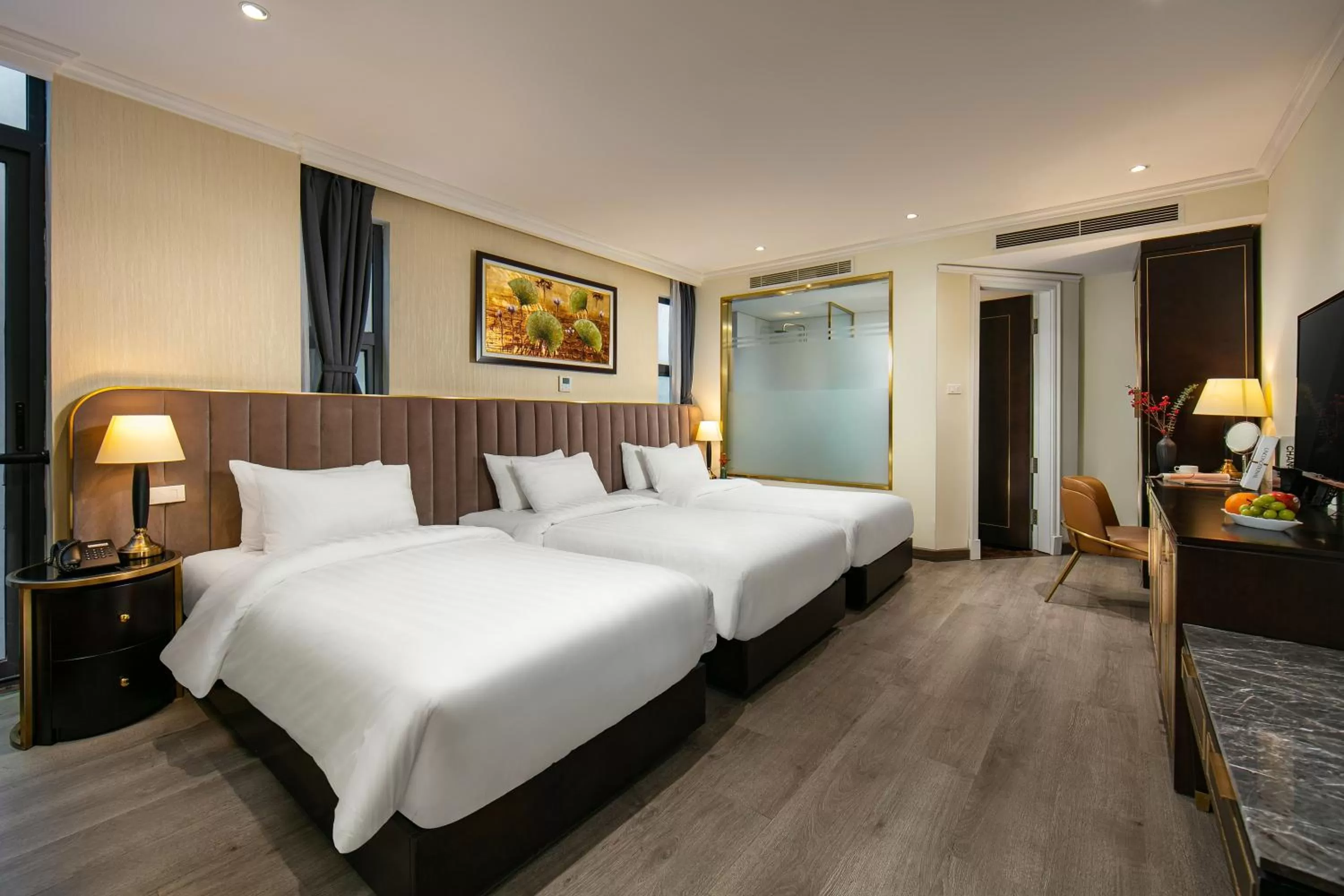 Bed in San Palace Hotel & Rooftop