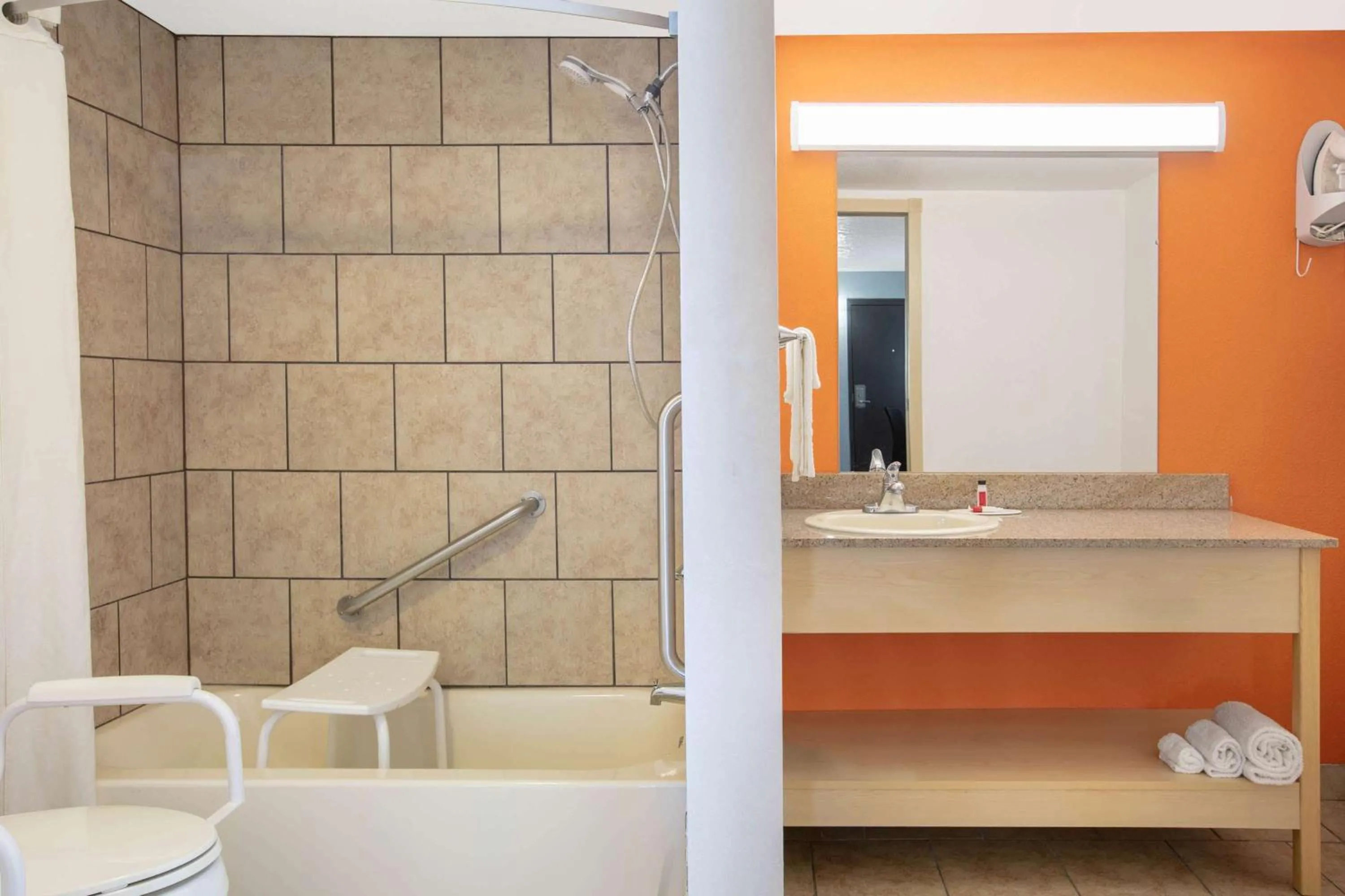 Bathroom in Super 8 by Wyndham City of Moore