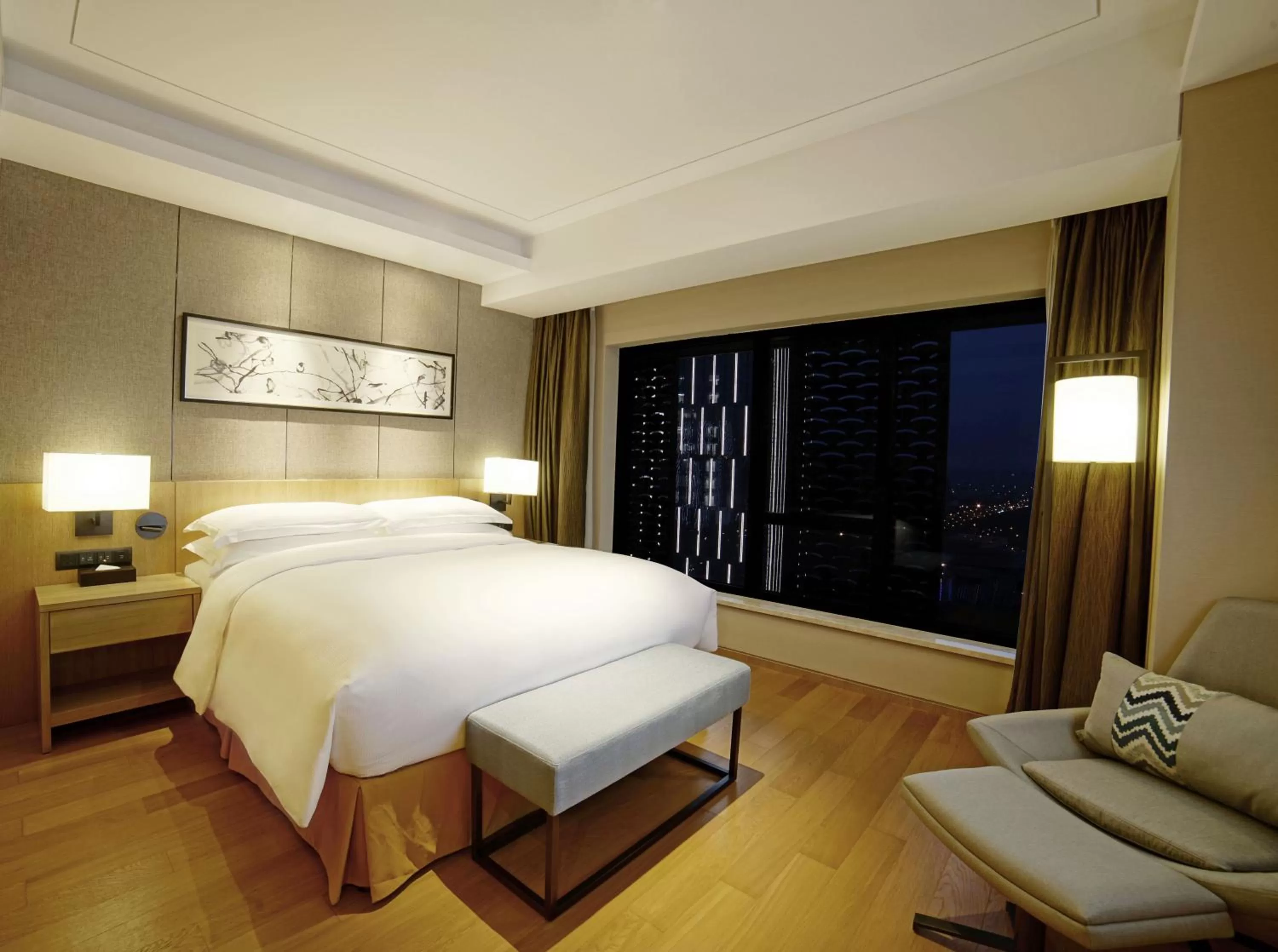 Bedroom, Bed in Hilton Suzhou