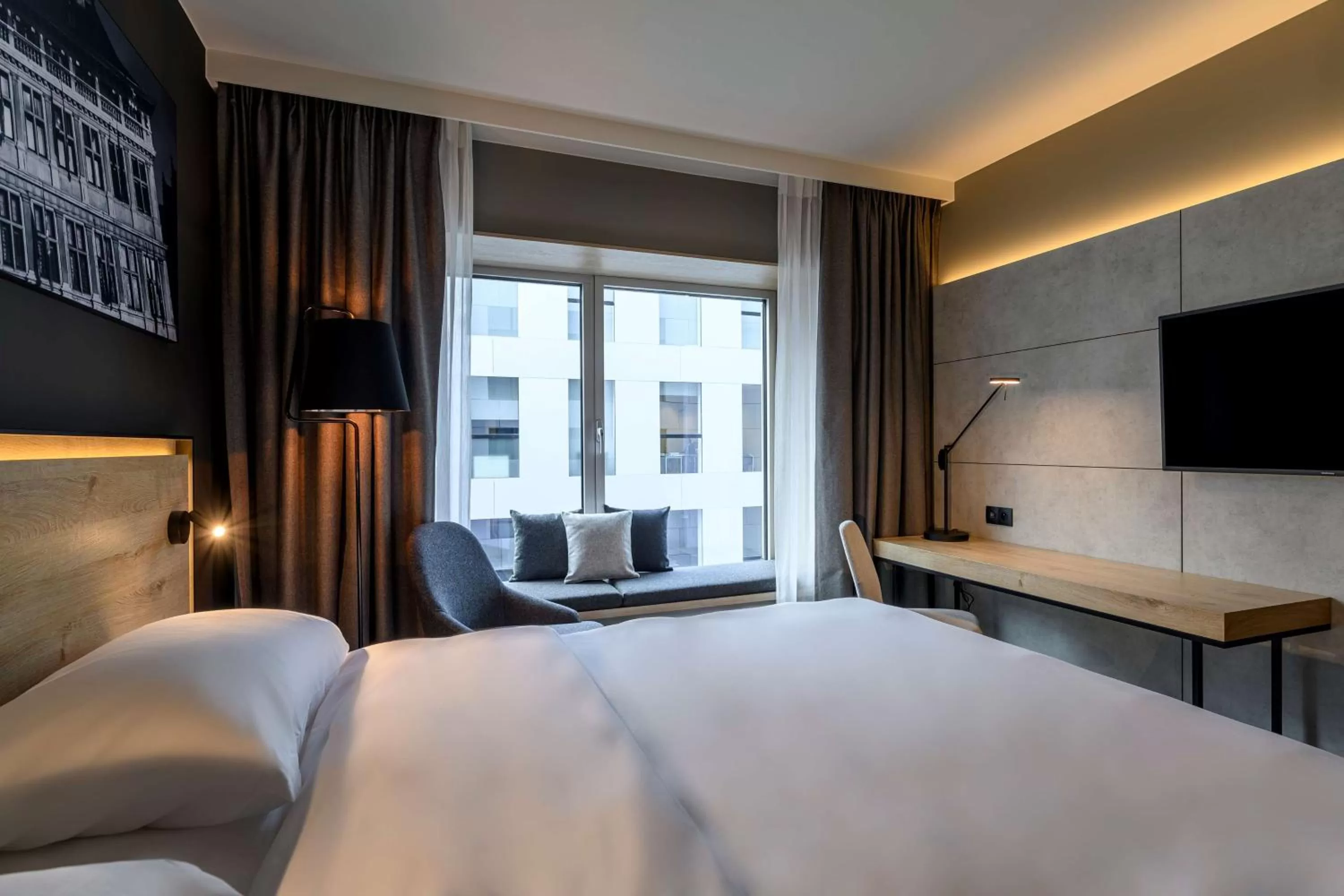 Photo of the whole room, Bed in Radisson Hotel Antwerp Berchem