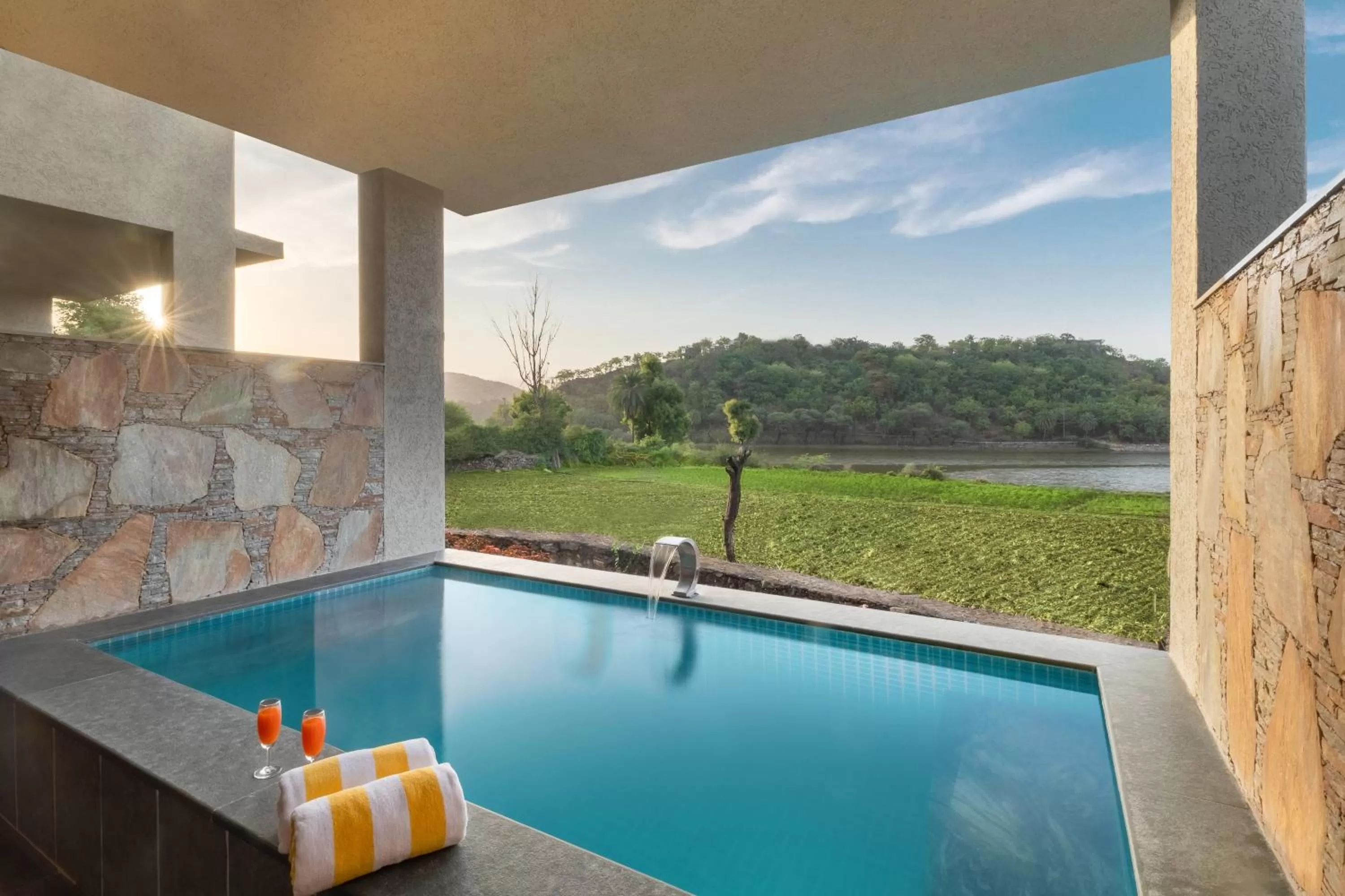 Pool view in Sarasiruham Resort - Private Pool Villa in Udaipur