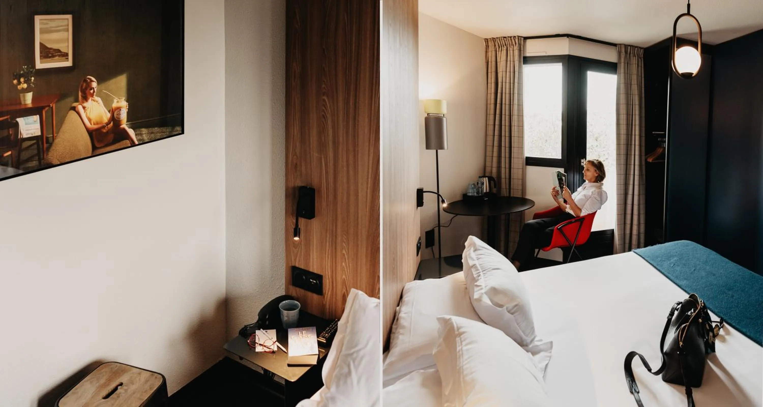 Bed in Best Western Bridge Hotel Lyon East