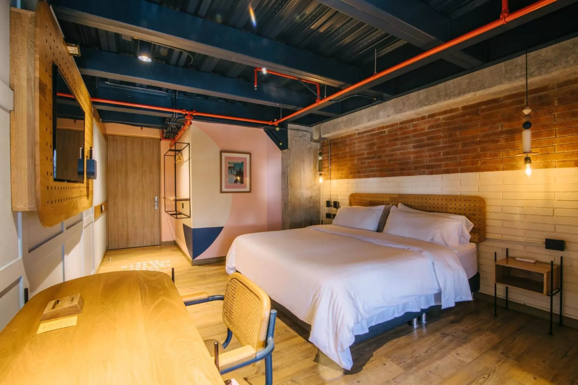 Bed in The Somos Beats Hotel & Rooftop