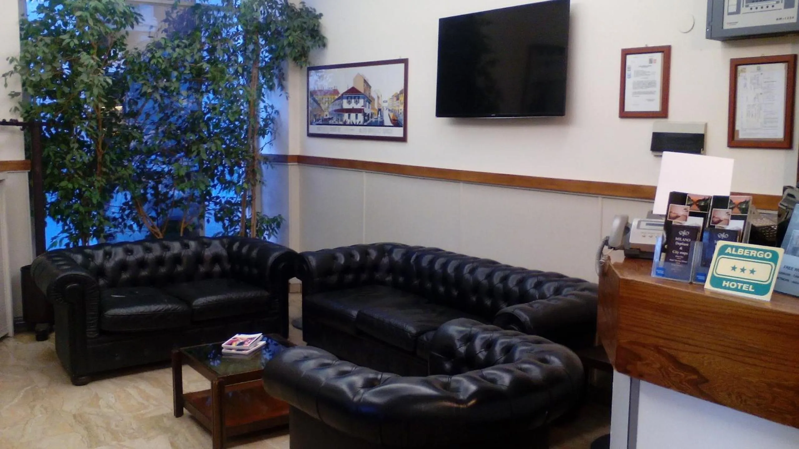 Lobby or reception in Hotel Minerva