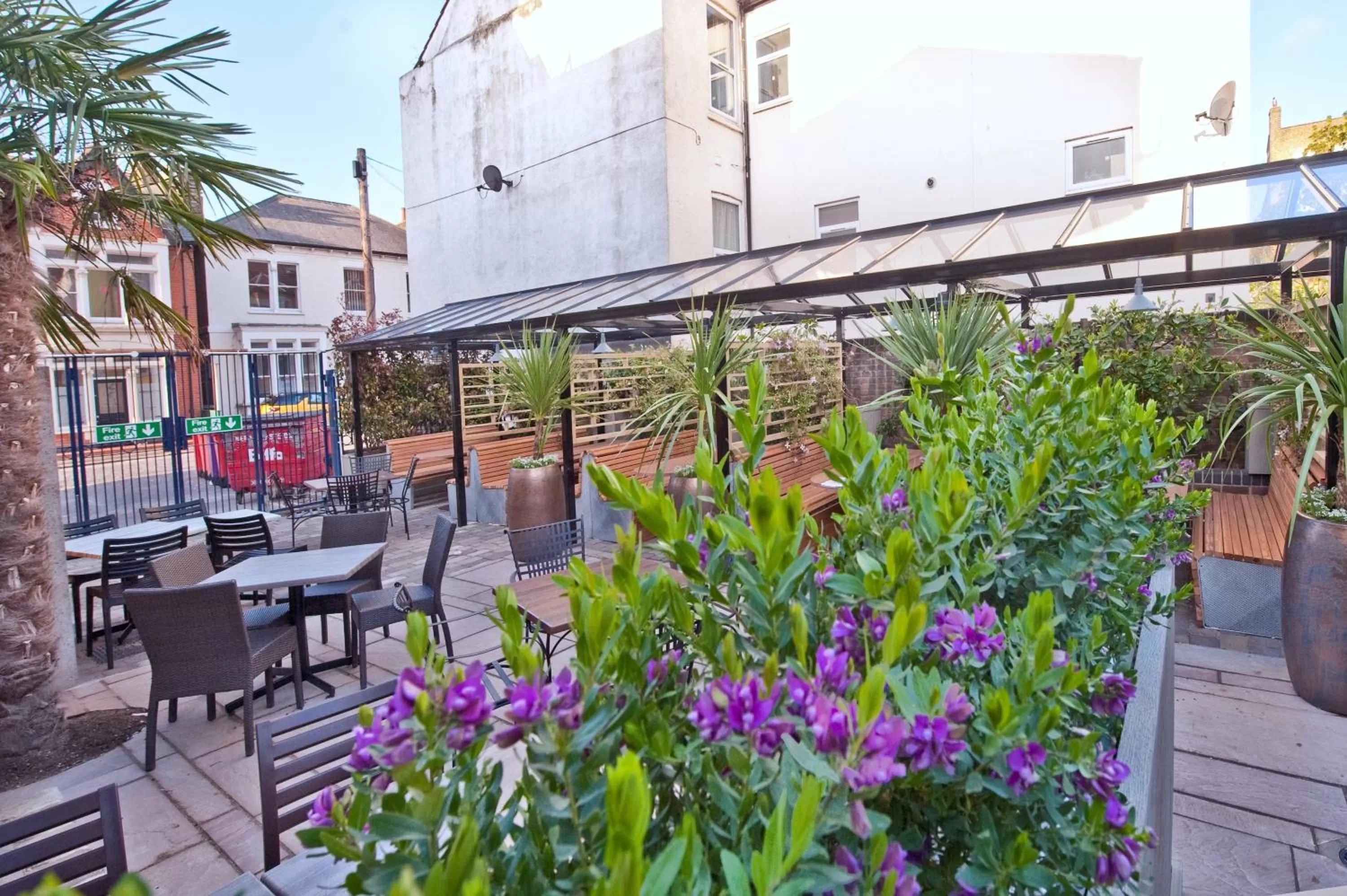 Garden in The Last Post Wetherspoon Hotel