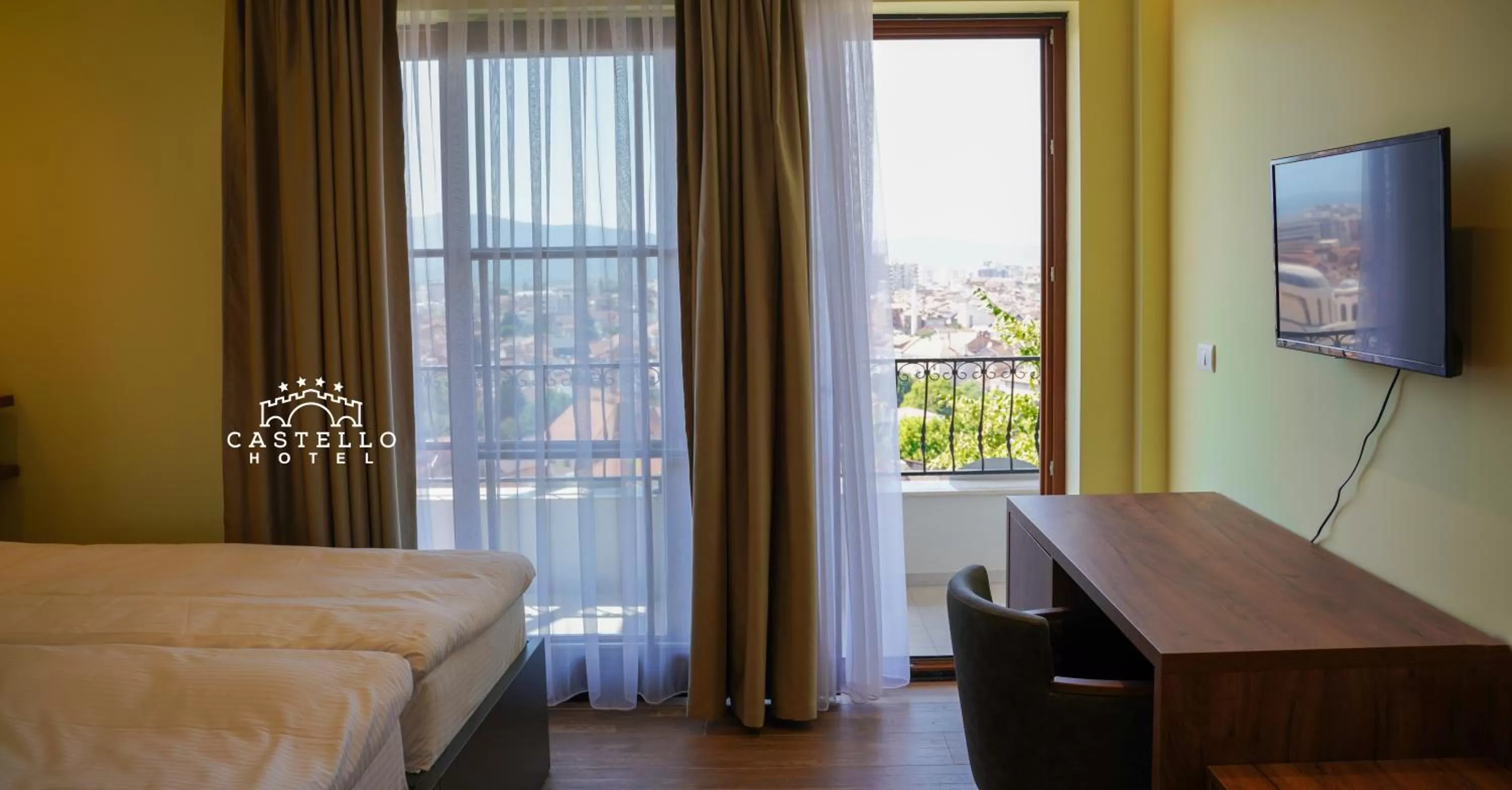 City view, Bed in Hotel Castello