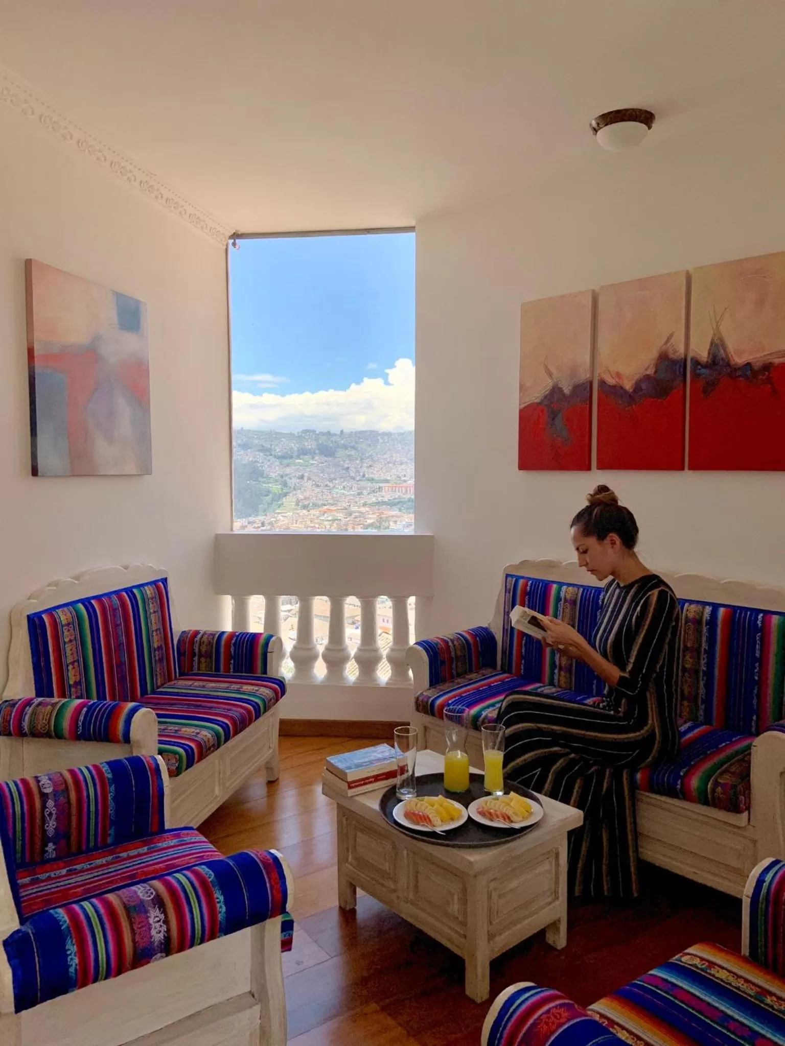 Seating area in Vista del Angel Hotel Boutique