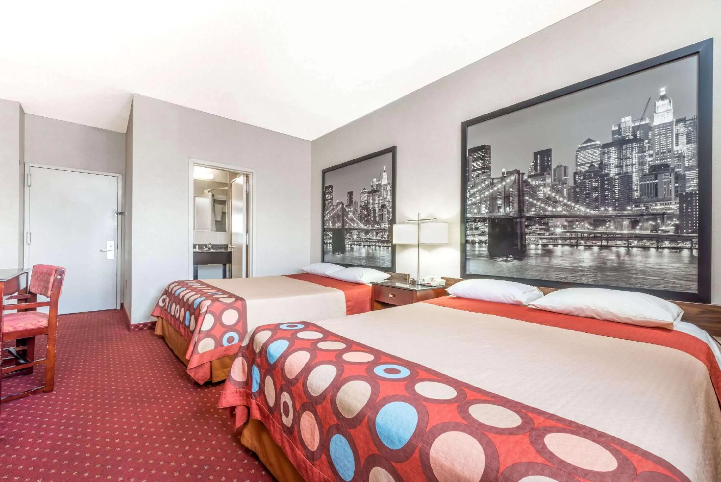 On site, Bed in Super 8 by Wyndham North Bergen NJ/NYC Area