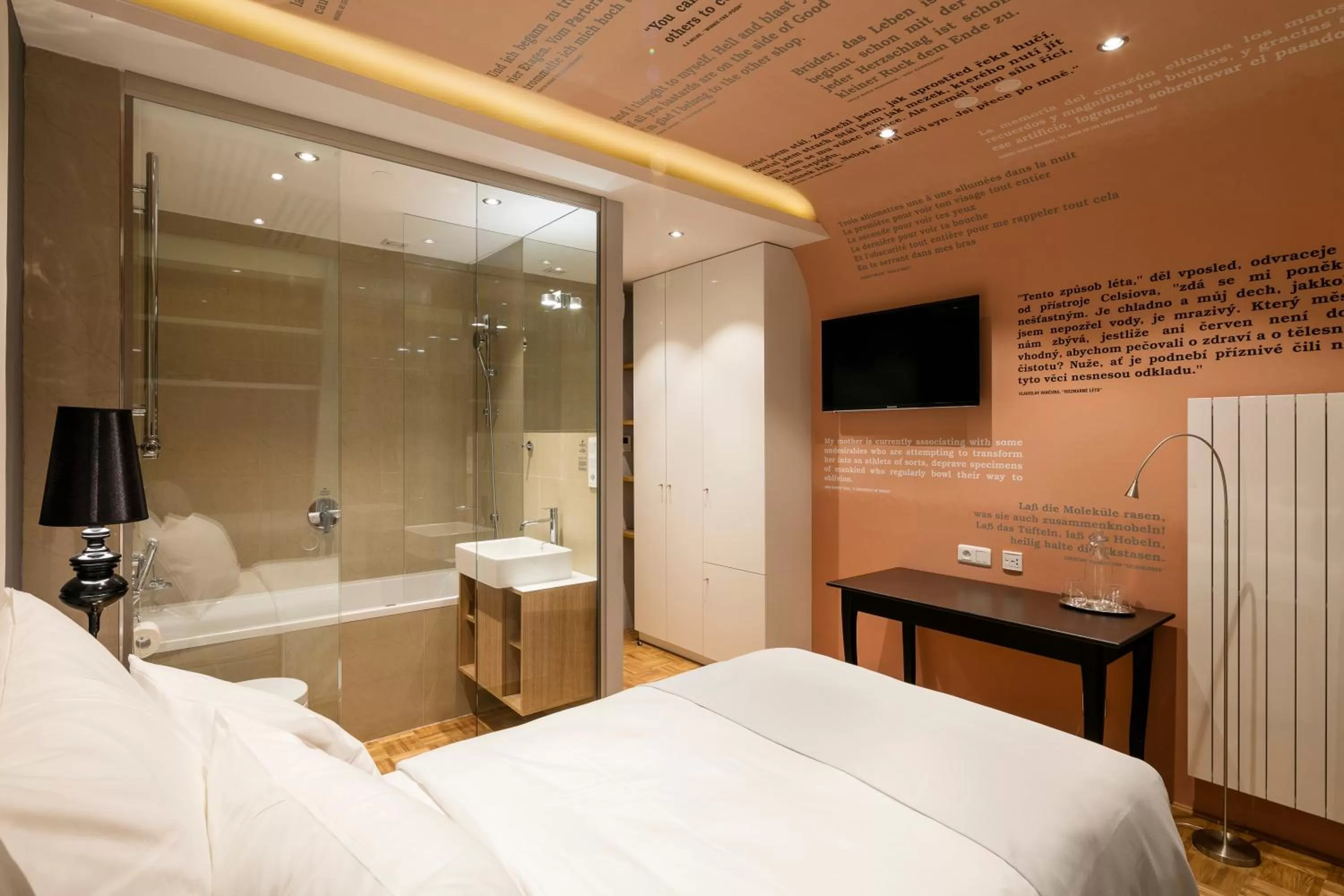 Bathroom, Bed in Pytloun Imperial Design Suites