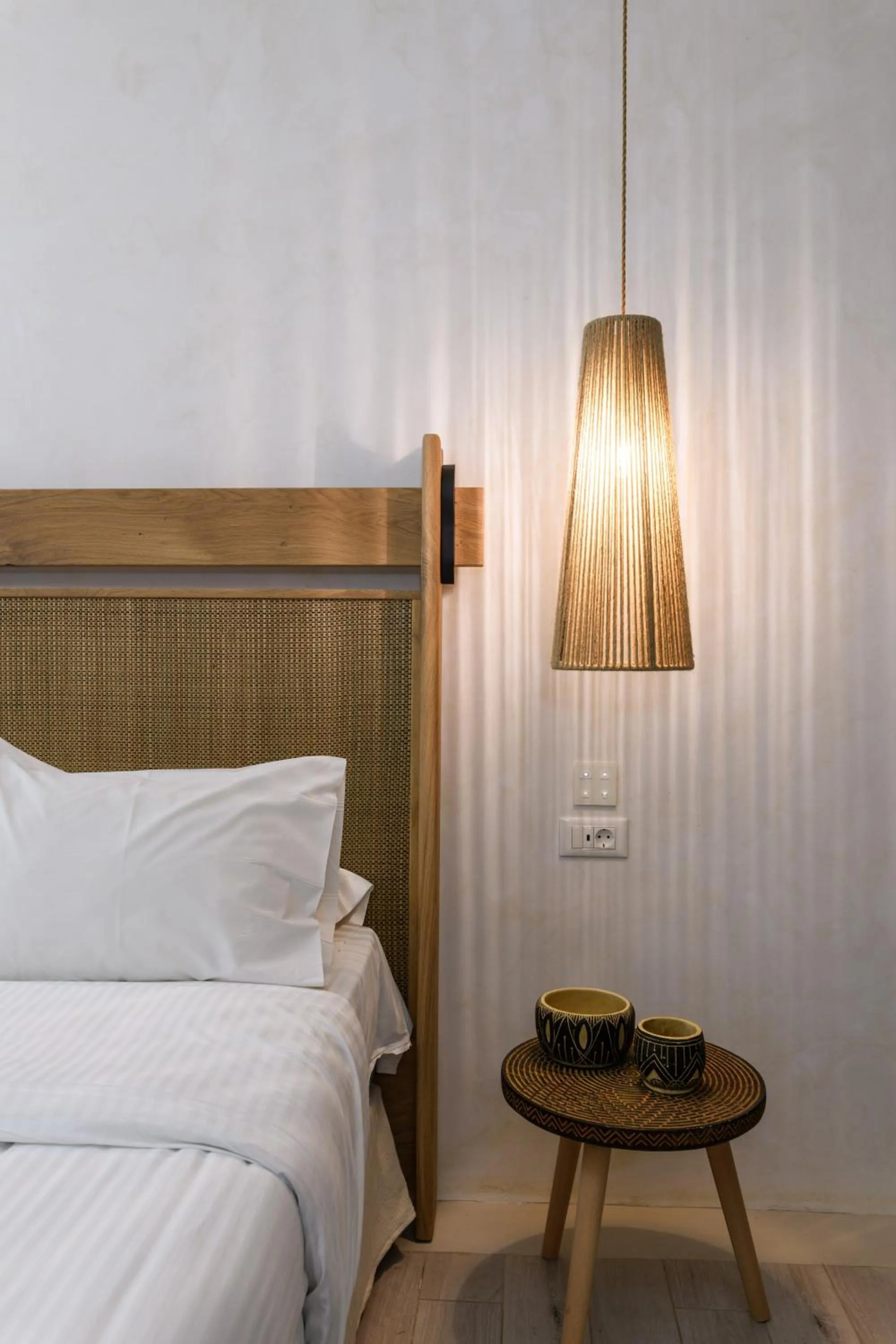 Bedroom, Bed in Panormos Village Hotel