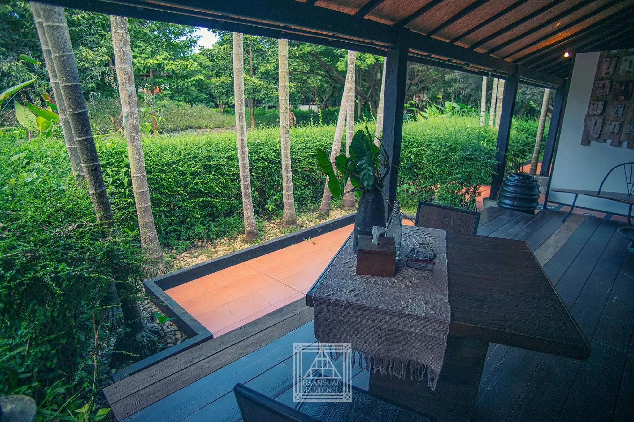 Garden view in Baan Suan Residence เฮือนพักบ้านสวน