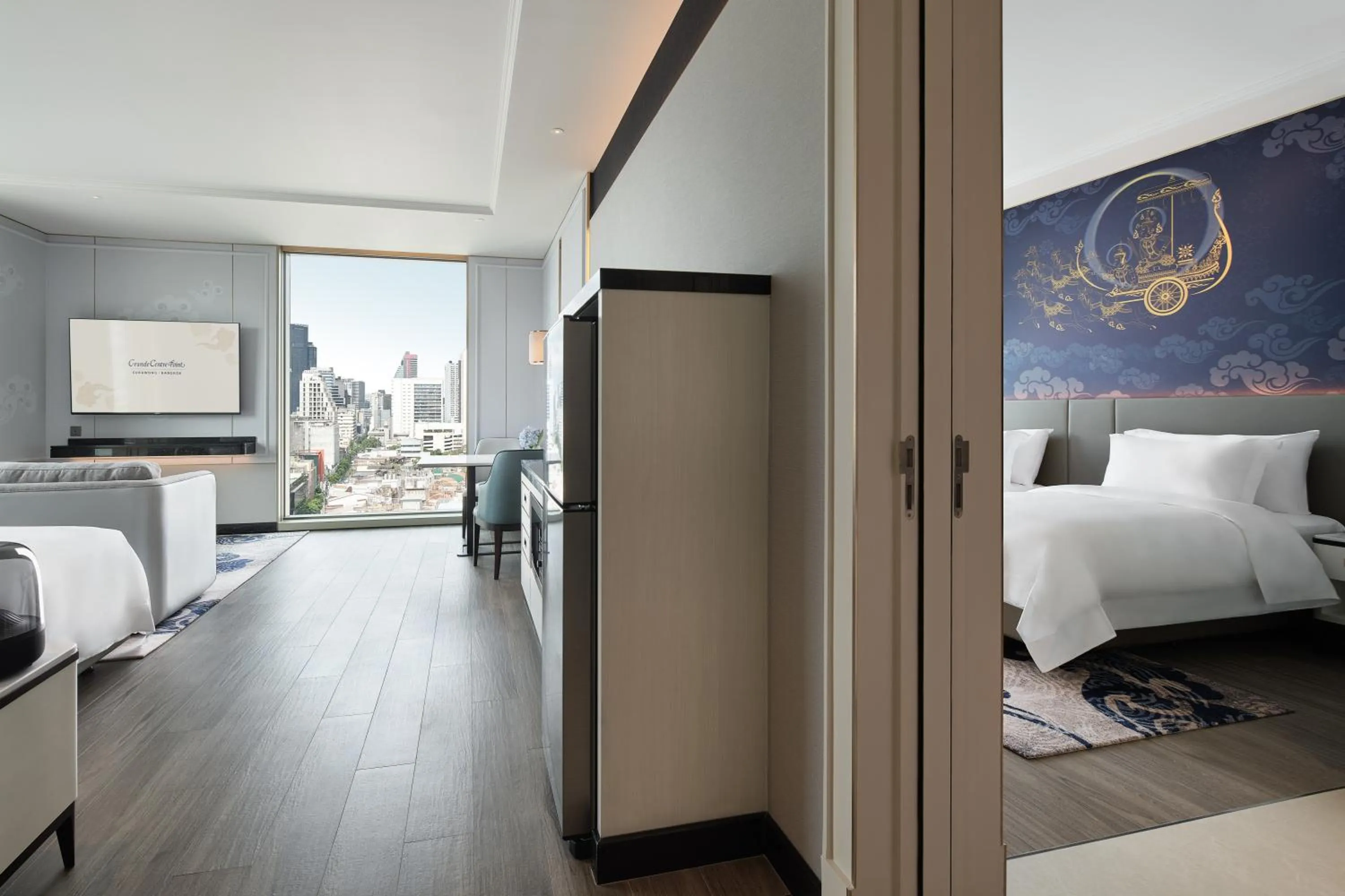 Bed in Grande Centre Point Surawong Bangkok