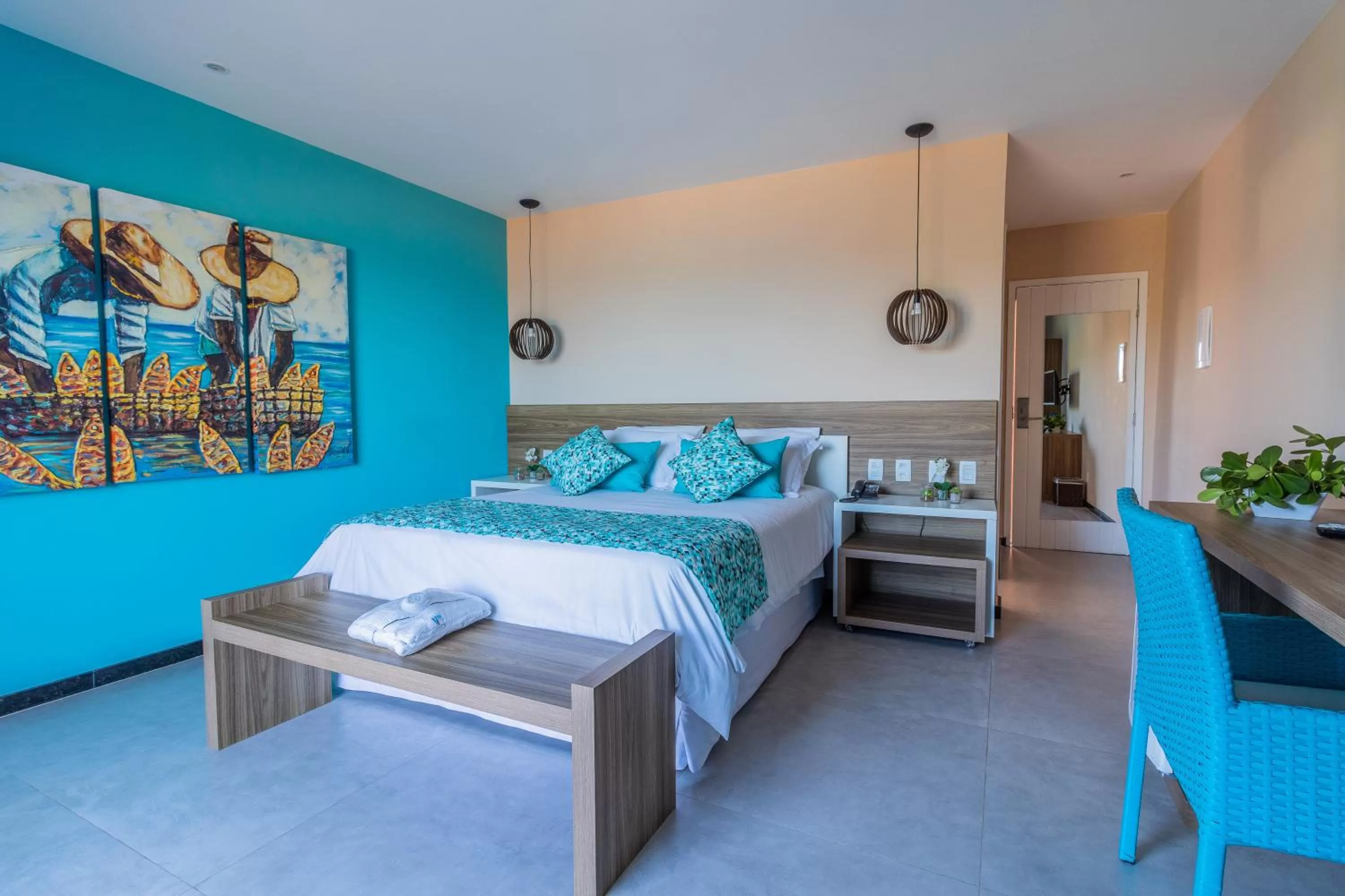 Bed in Hotel Pousada Brava Club