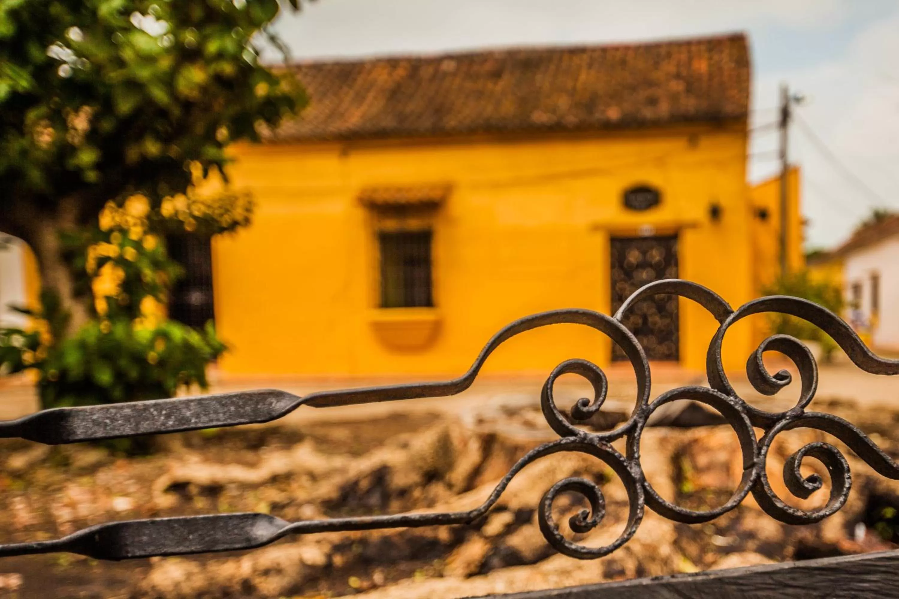 Facade/entrance in La Casa Amarilla
