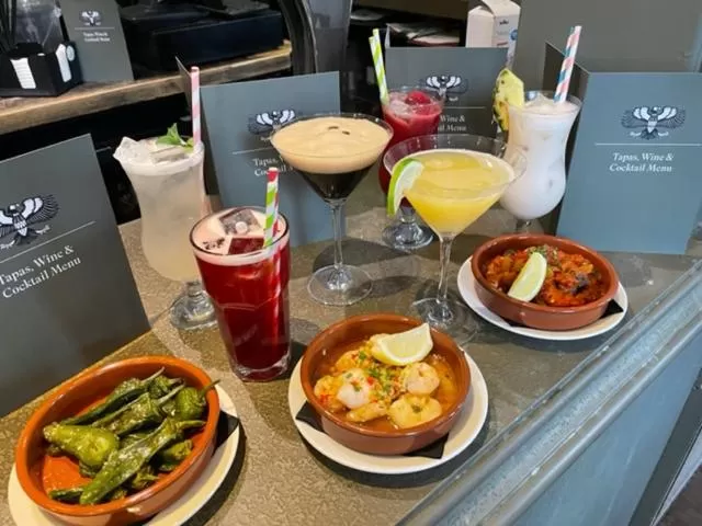 Food and drinks in The Spread Eagle Hotel